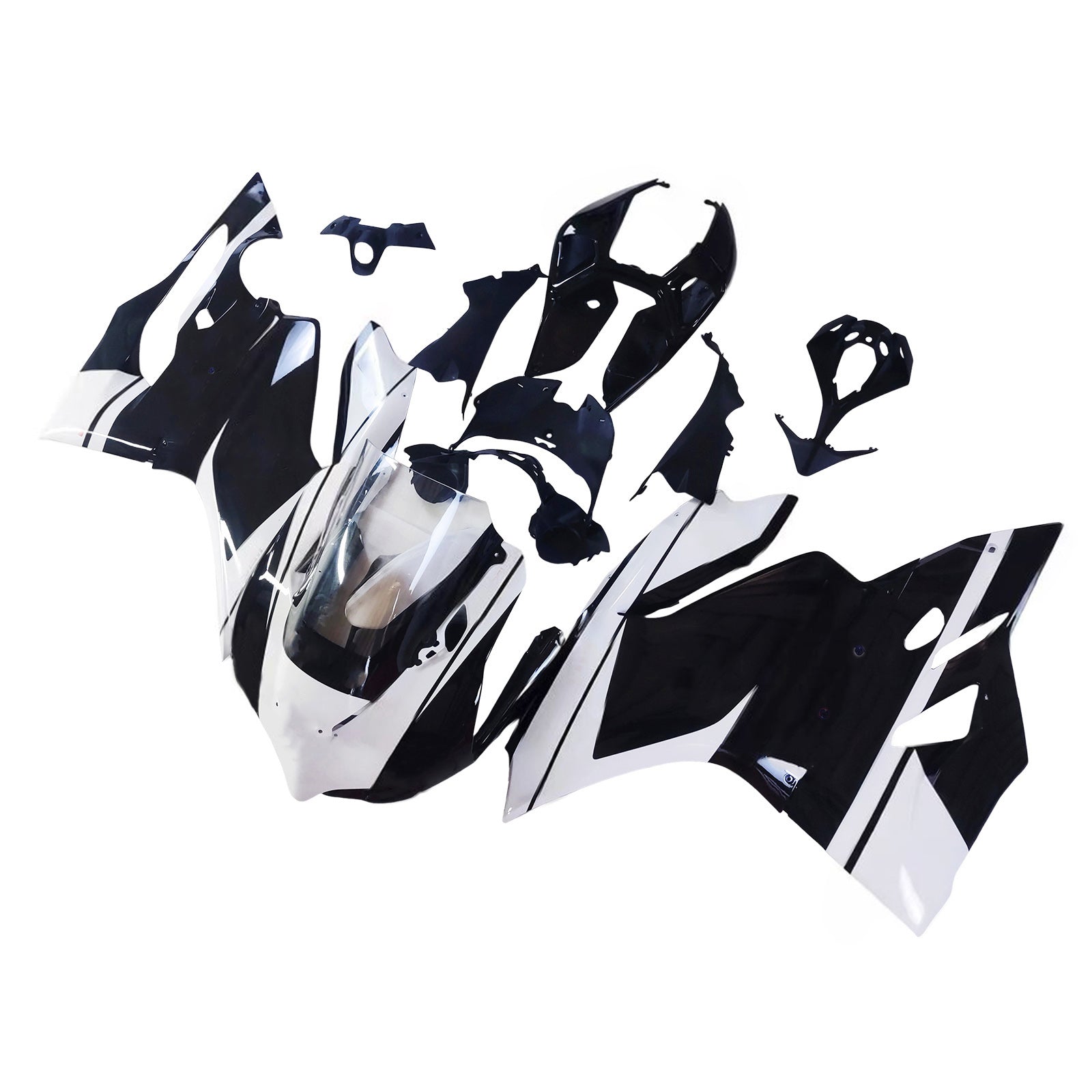 Amotopart 2012-2015 Ducati 1199/899 White Black Fairing Kit