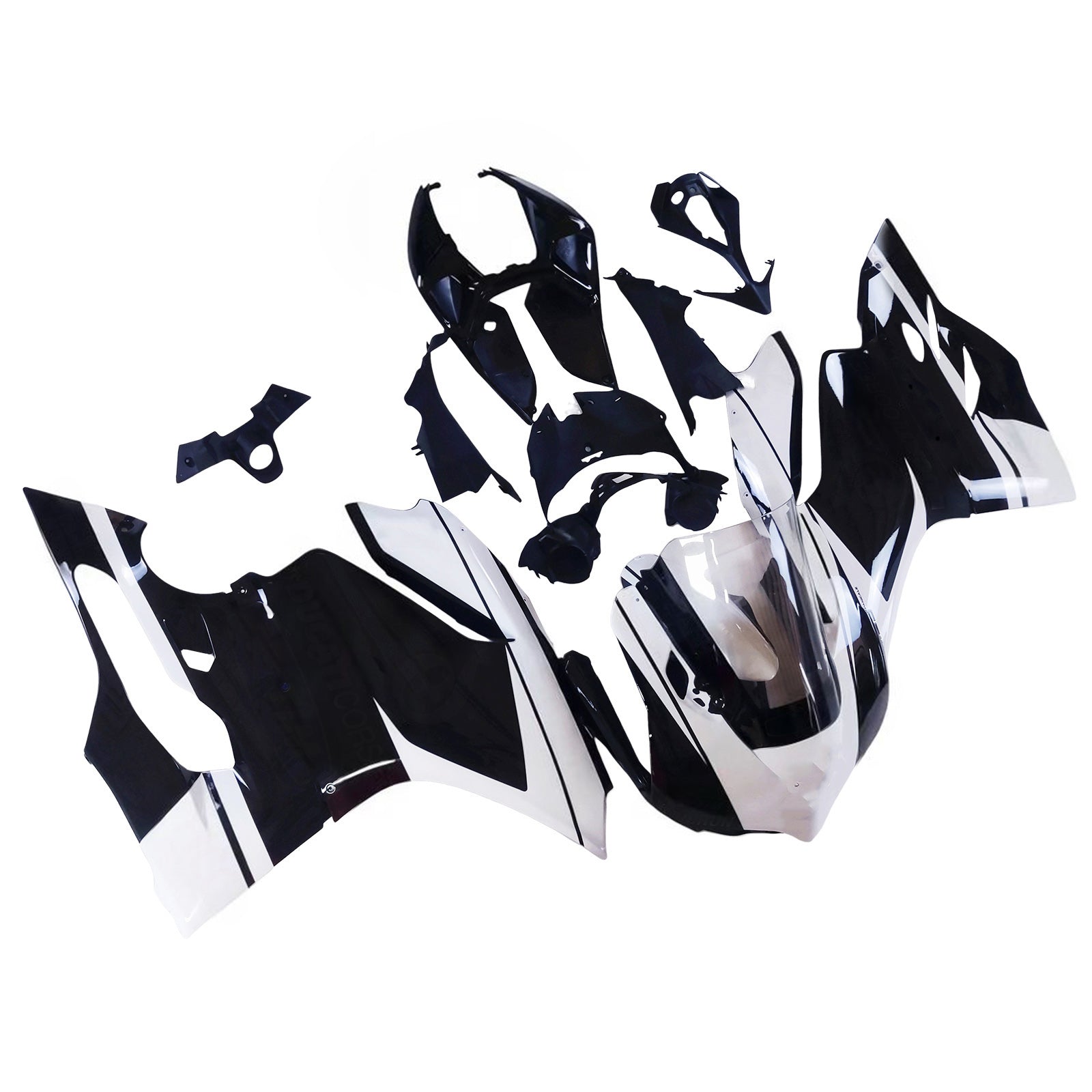 Amotopart 2012-2015 Ducati 1199/899 White Black Fairing Kit