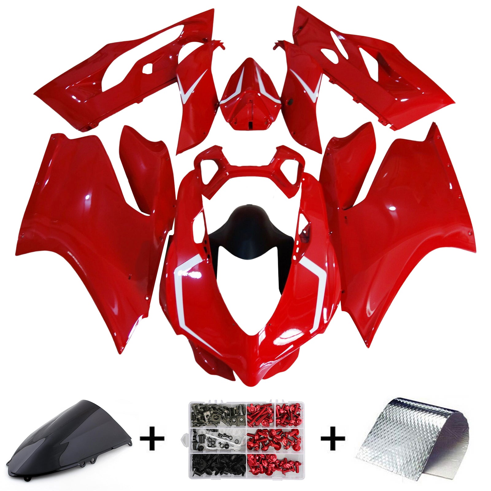 Amotopart 2012-2015 Ducati 1199/899 Red Fairing Kit