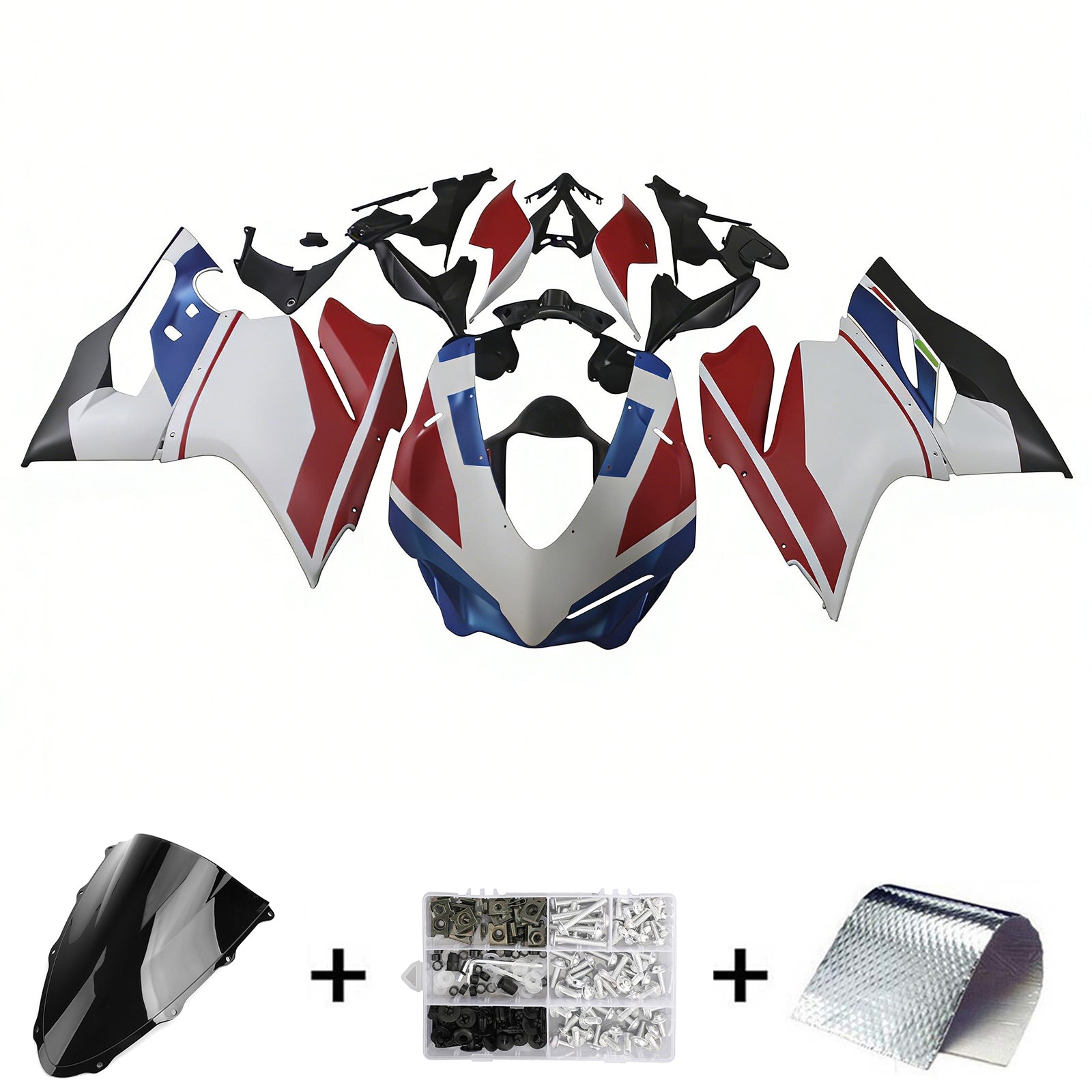 Amotopart 2015-2020 Ducati 1299 959 Red & Blue Fairing Kit