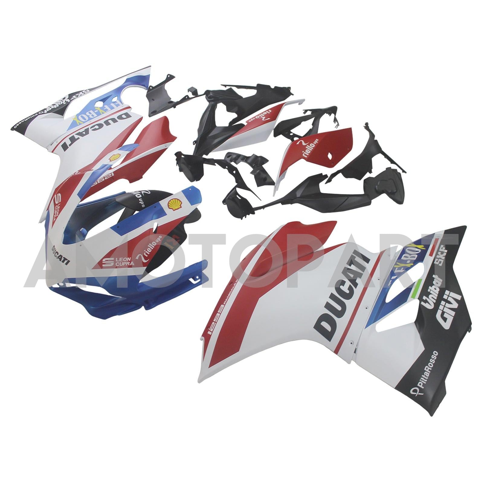 Amotopart 2015-2020 Ducati 1299 959 Red&Blue Fairing Kit