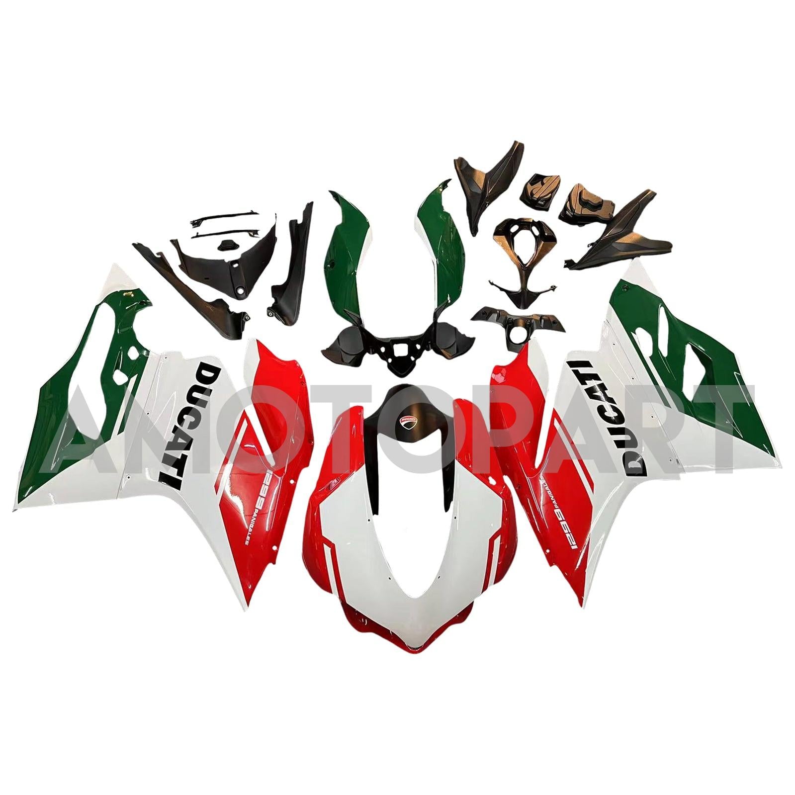 Amotopart 2015-2020 Ducati 1299 959 Red&Green Fairing Kit