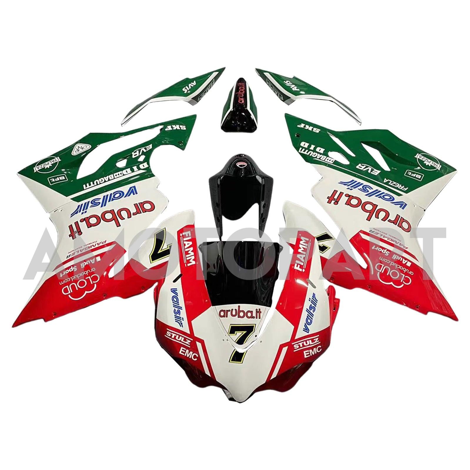 Amotopart 2015-2020 Ducati 1299 959 Red & Green Style2 Fairing Kit