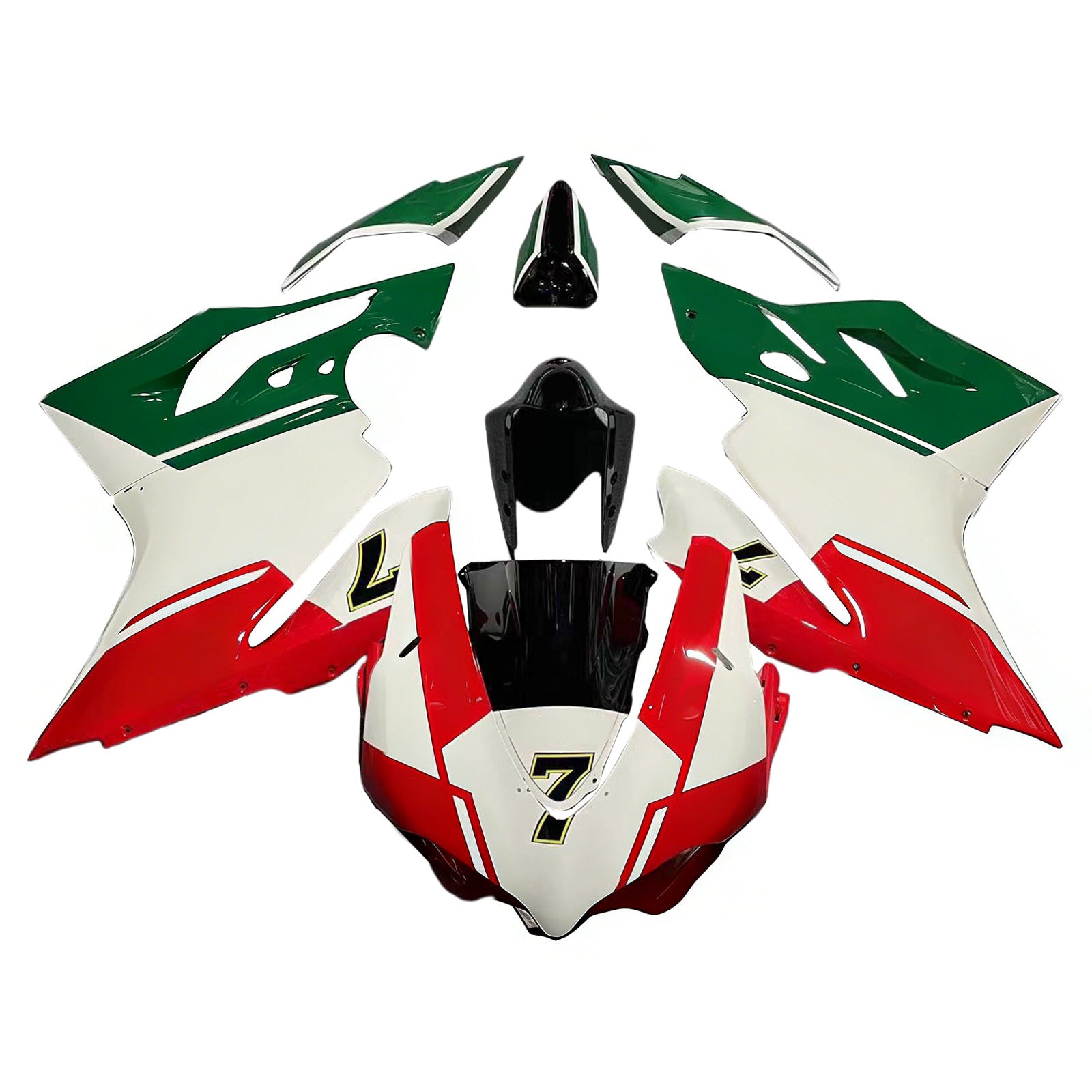 Amotopart 2015-2020 Ducati 1299 959 Red&Green Style2 Fairing Kit
