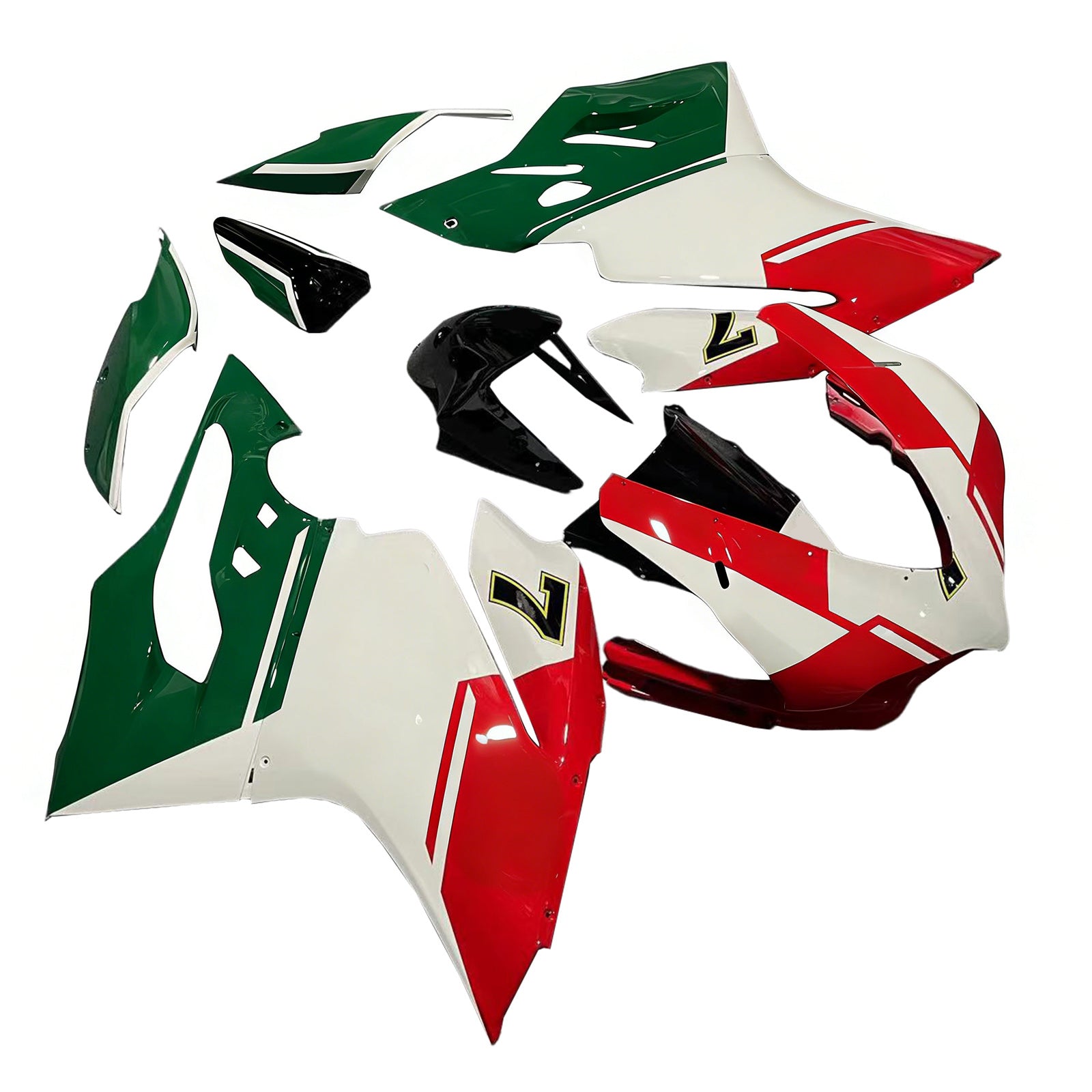 Amotopart 2015-2020 Ducati 1299 959 Red&Green Style2 Fairing Kit
