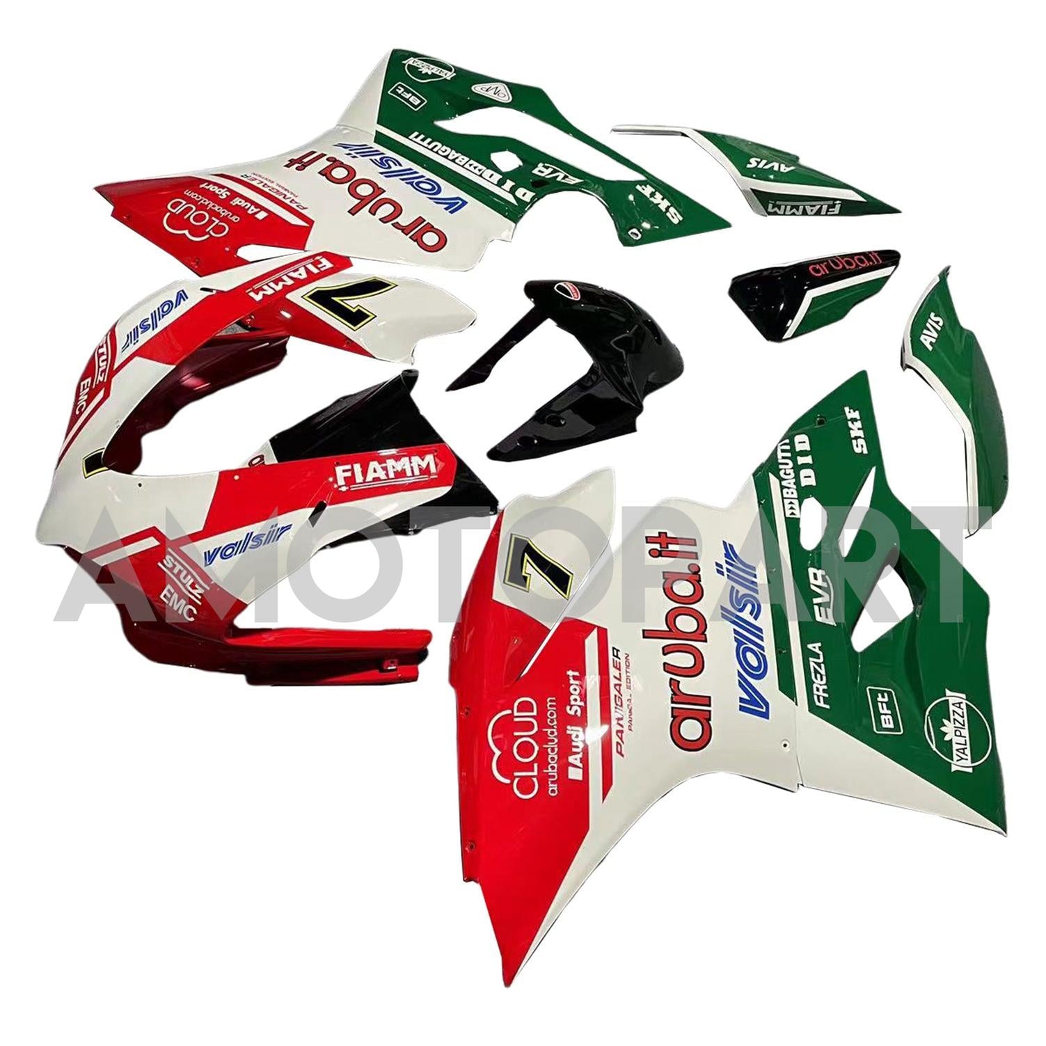 Amotopart 2015-2020 Ducati 1299 959 Red & Green Style2 Fairing Kit
