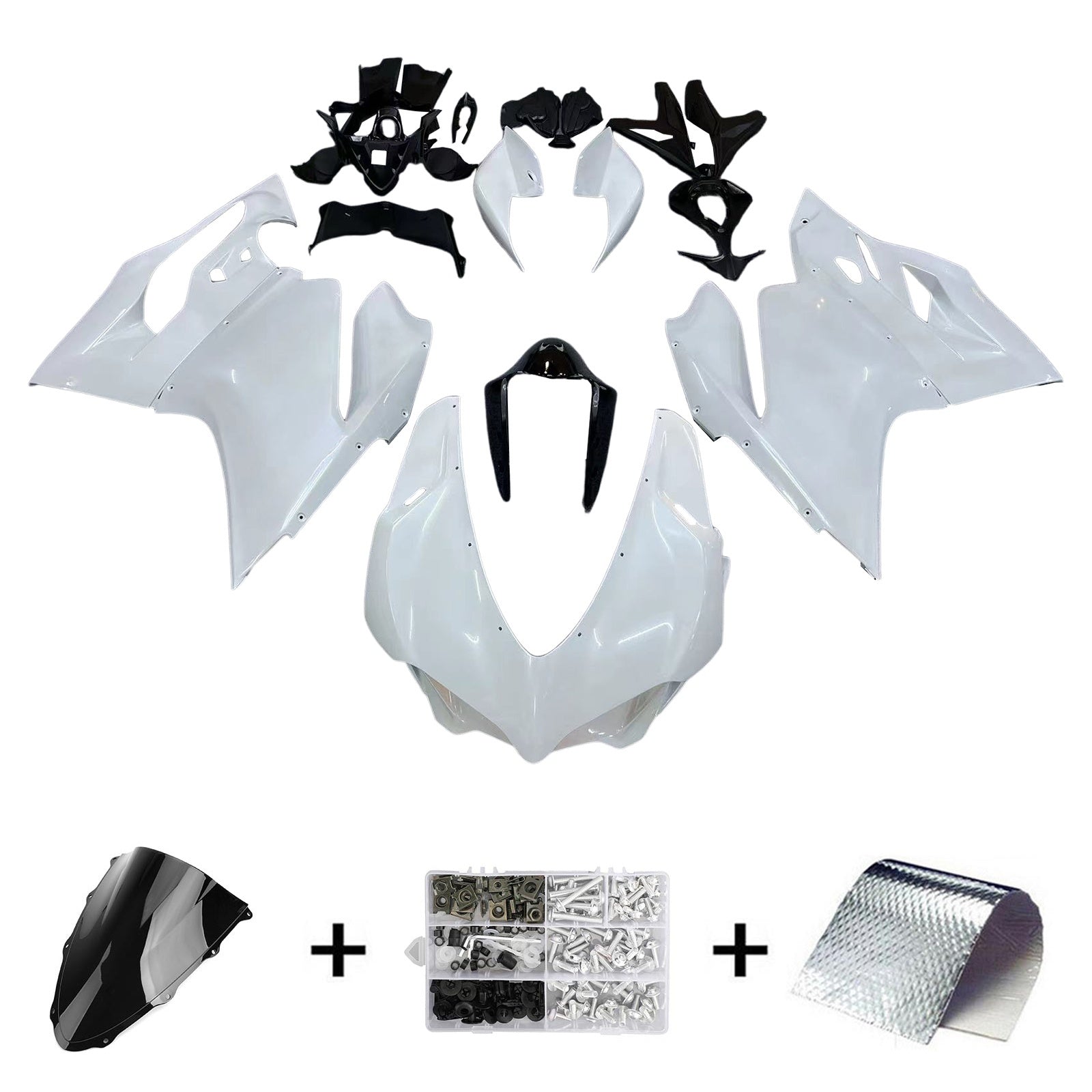 Amotopart 2015-2020 Ducati 1299 959 White Fairing Kit
