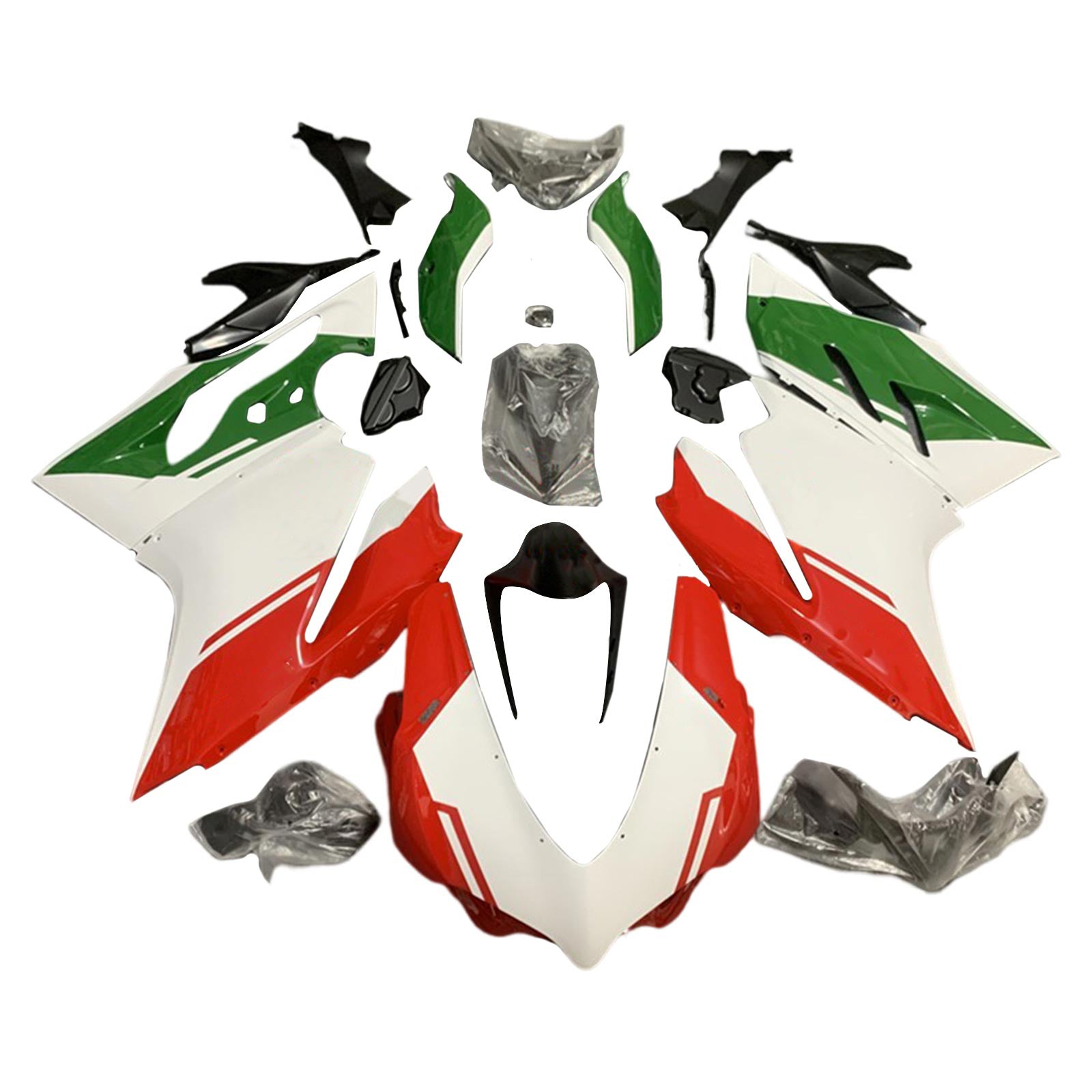 Amotopart 2015-2020 Ducati 1299 959 Red&Green Style1 Fairing Kit