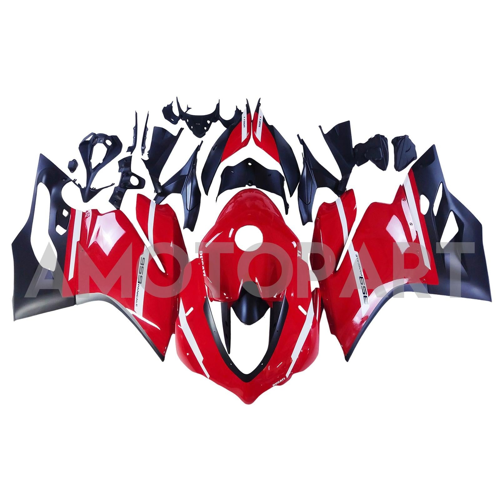Amotopart 2015-2020 Ducati 1299/959 Red Black Fairing Kit