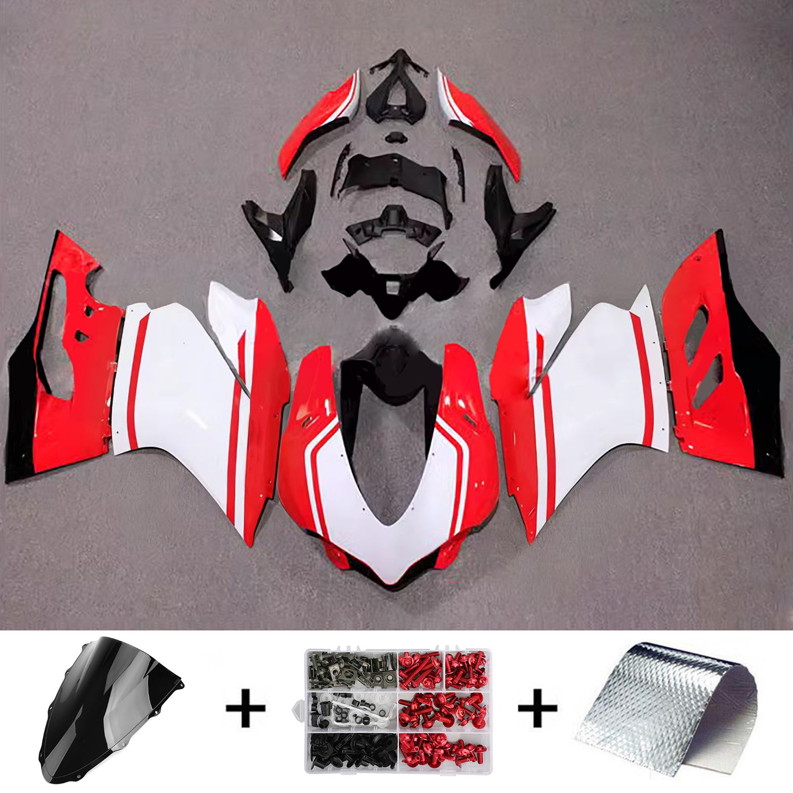 Amotopart 2015-2020 Ducati 1299/959 レッドホワイトブラックフェアリングキット
