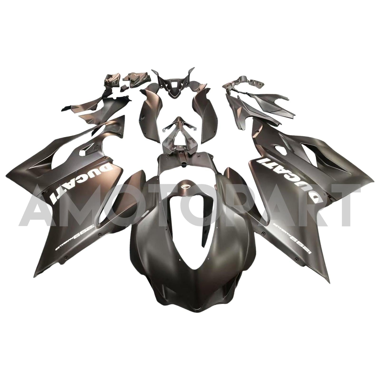 Amotopart 2015–2020 Ducati 1299/959 Mattschwarz-weißes Verkleidungsset