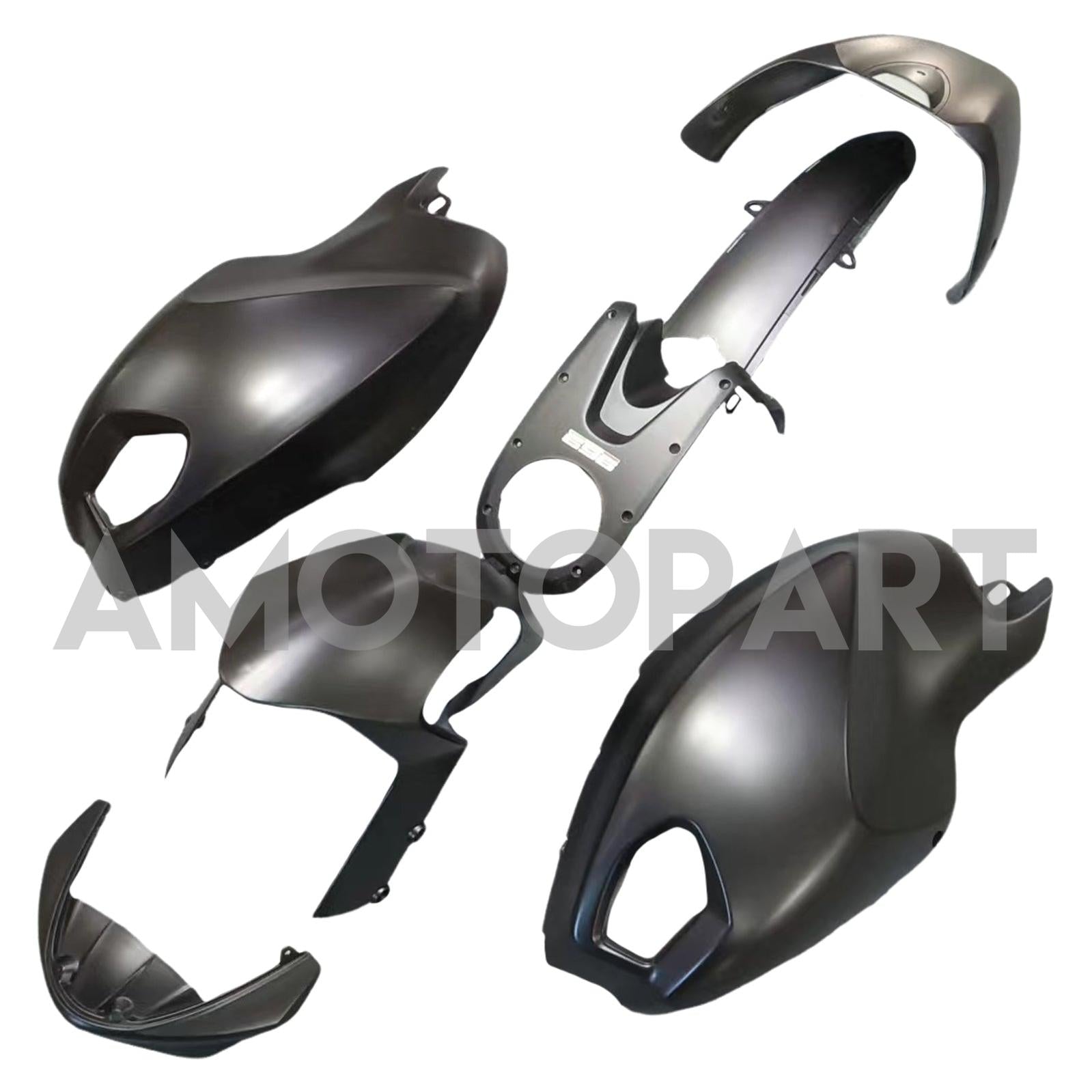 Amotopart Ducati All Years Monster 696/796/1100 S EVO All Black Fairing Kit