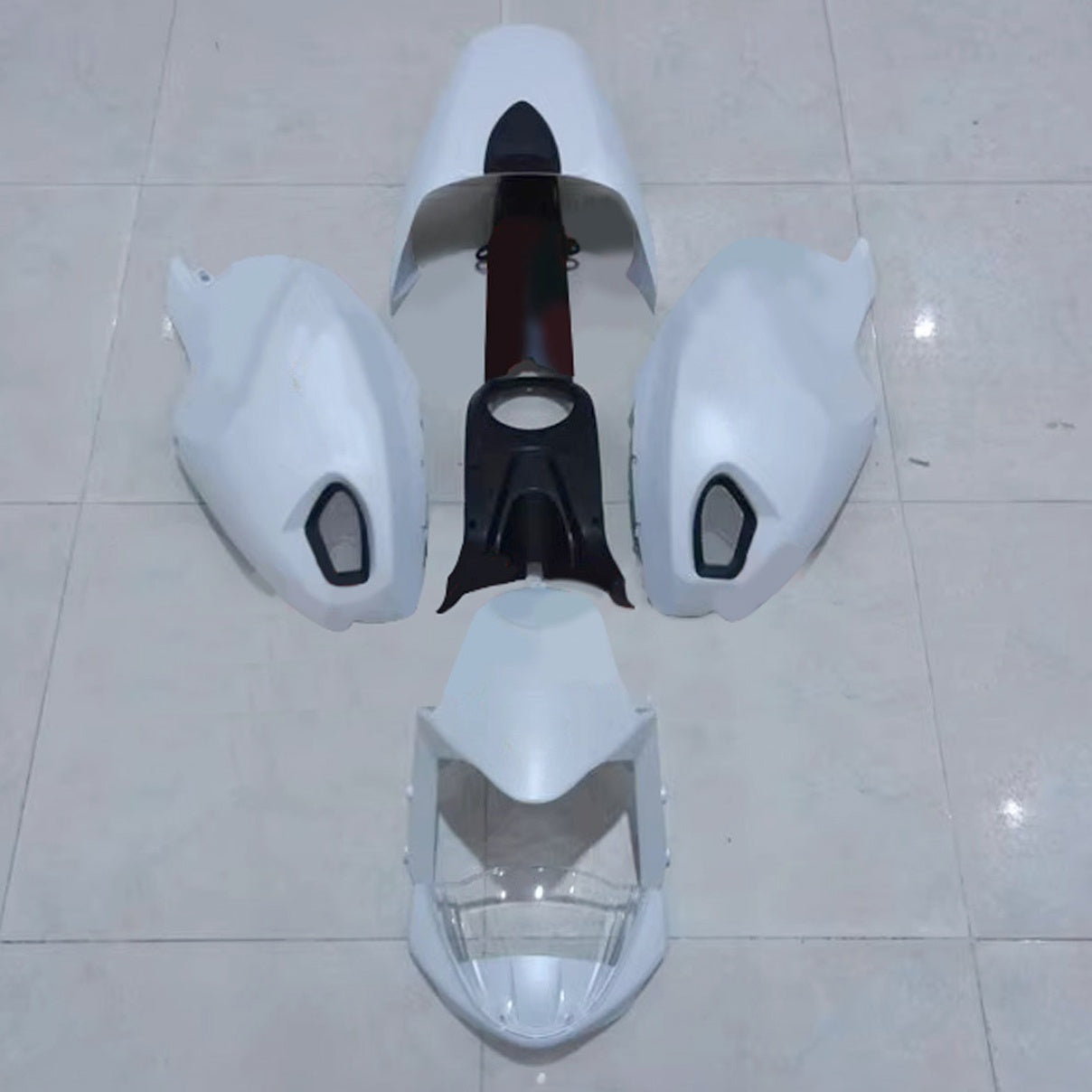 Amotopart All Years Ducati Monster 696 796 1100 S EVO White Black Fairing Kit