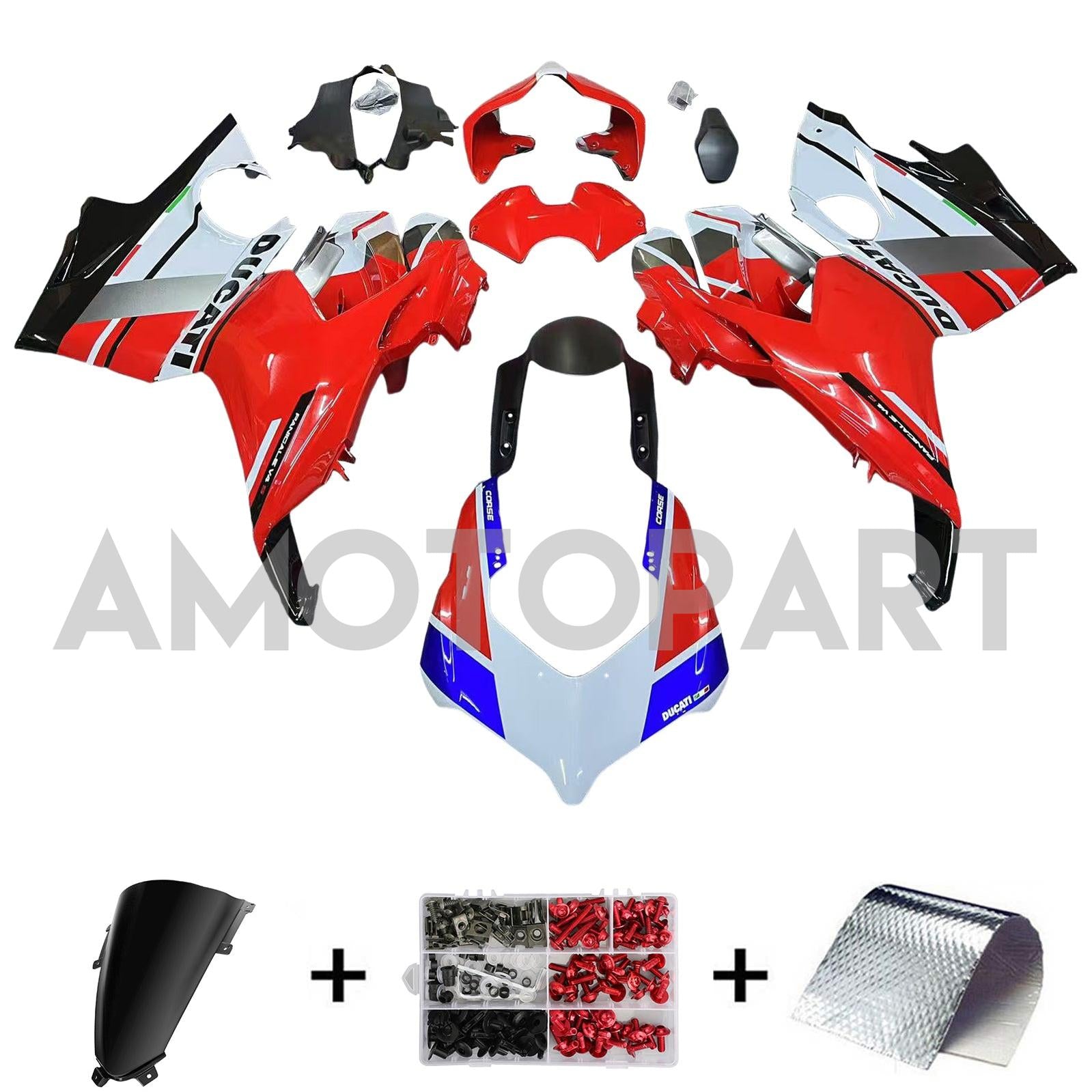 Amotopart Ducati 2018-2019 Panigale V4/V4S Style 11 Fairing Kit