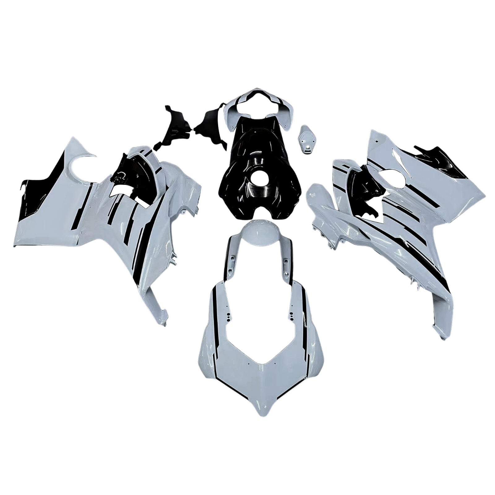 Amotopart Ducati 2018-2019 Kit di carenatura bianca Panigale V4 V4