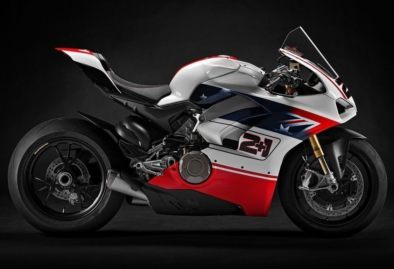 Amotopart Ducati 2018-2019 Panigale V4 V4S White Red Black Fairing Kit