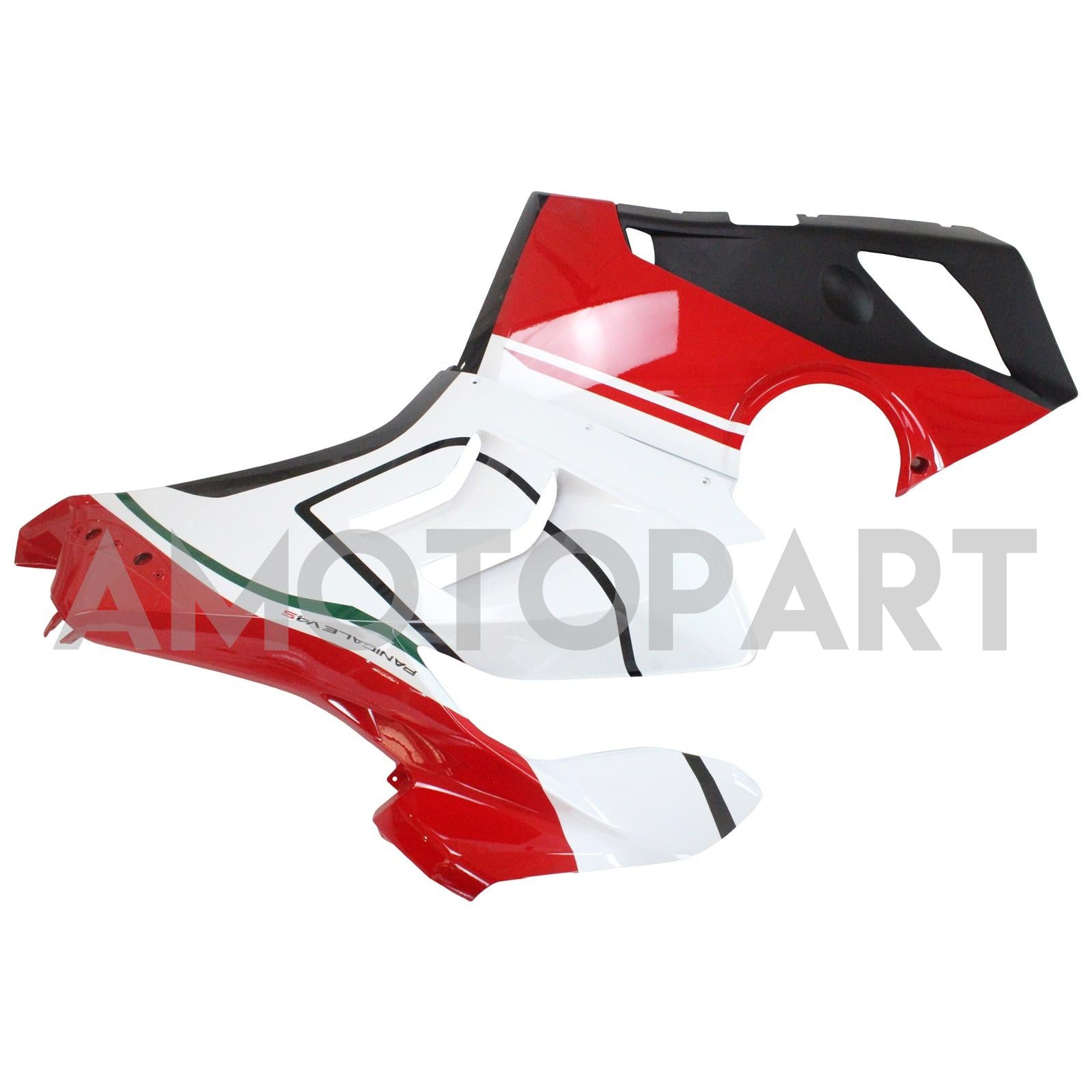 Amotopart Ducati 20-21 Panigale V4 V4S White Red Fairing Kit