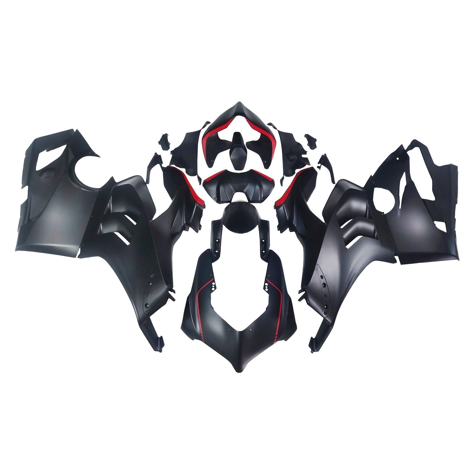 Amotopart Ducati 20-21 Panigale V4 V4S Black Sliver Fairing Kit