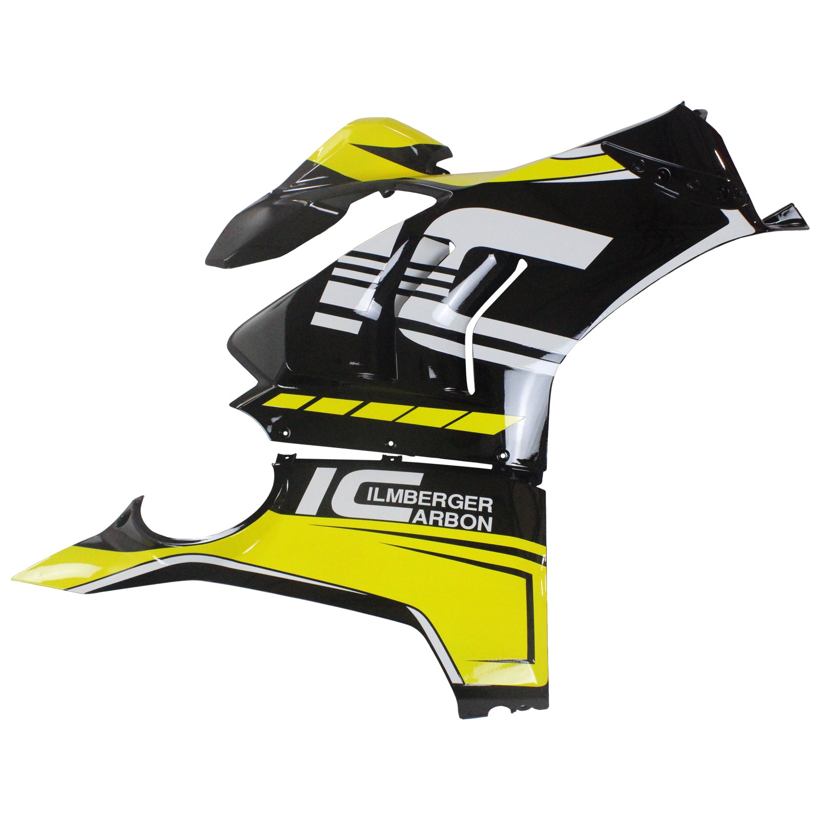 Amotopart Ducati 20-21 Panigale V4 V4S Black&Yellow Fairing Kit