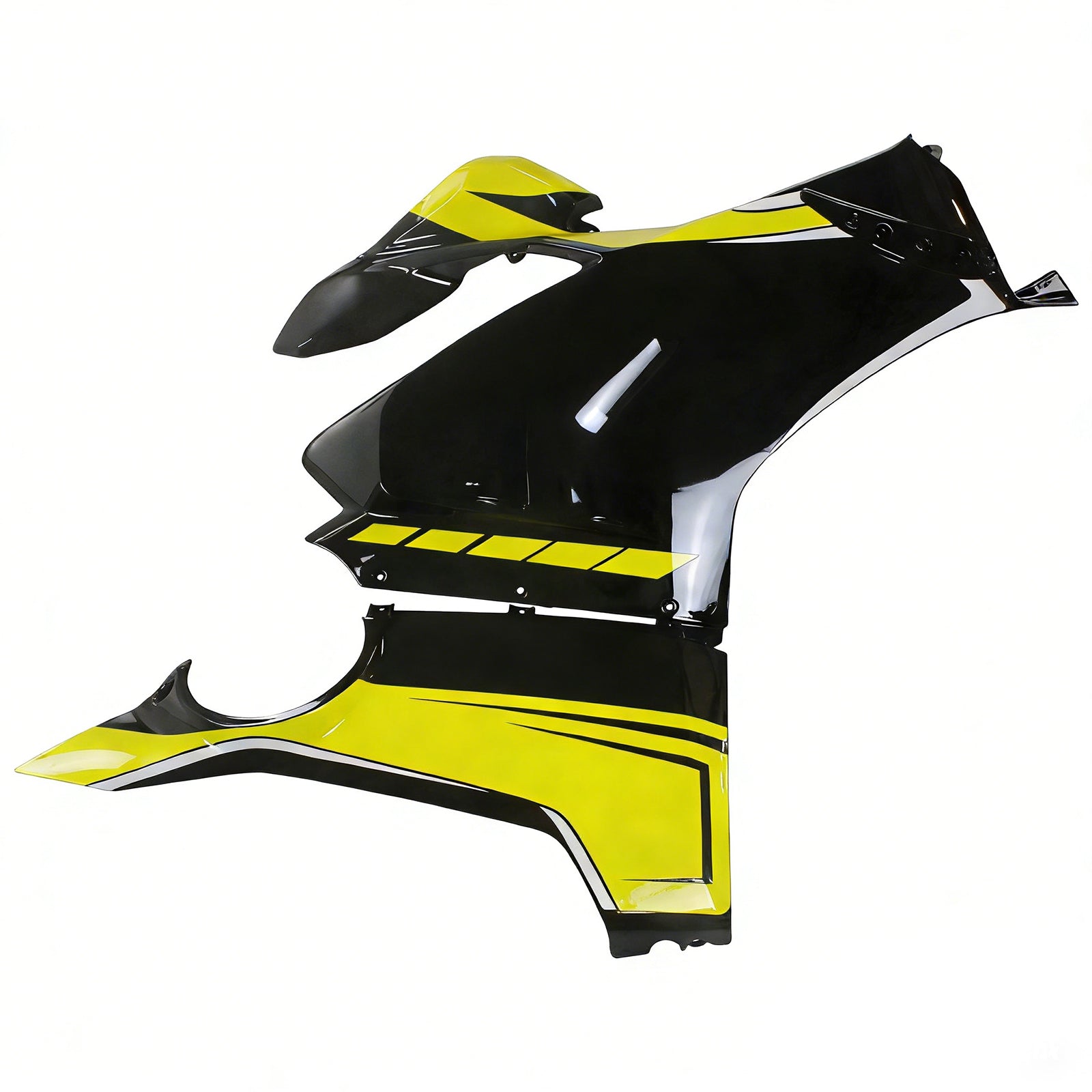 Amotopart Ducati 20-21 Panigale V4 V4S Black&Yellow Fairing Kit