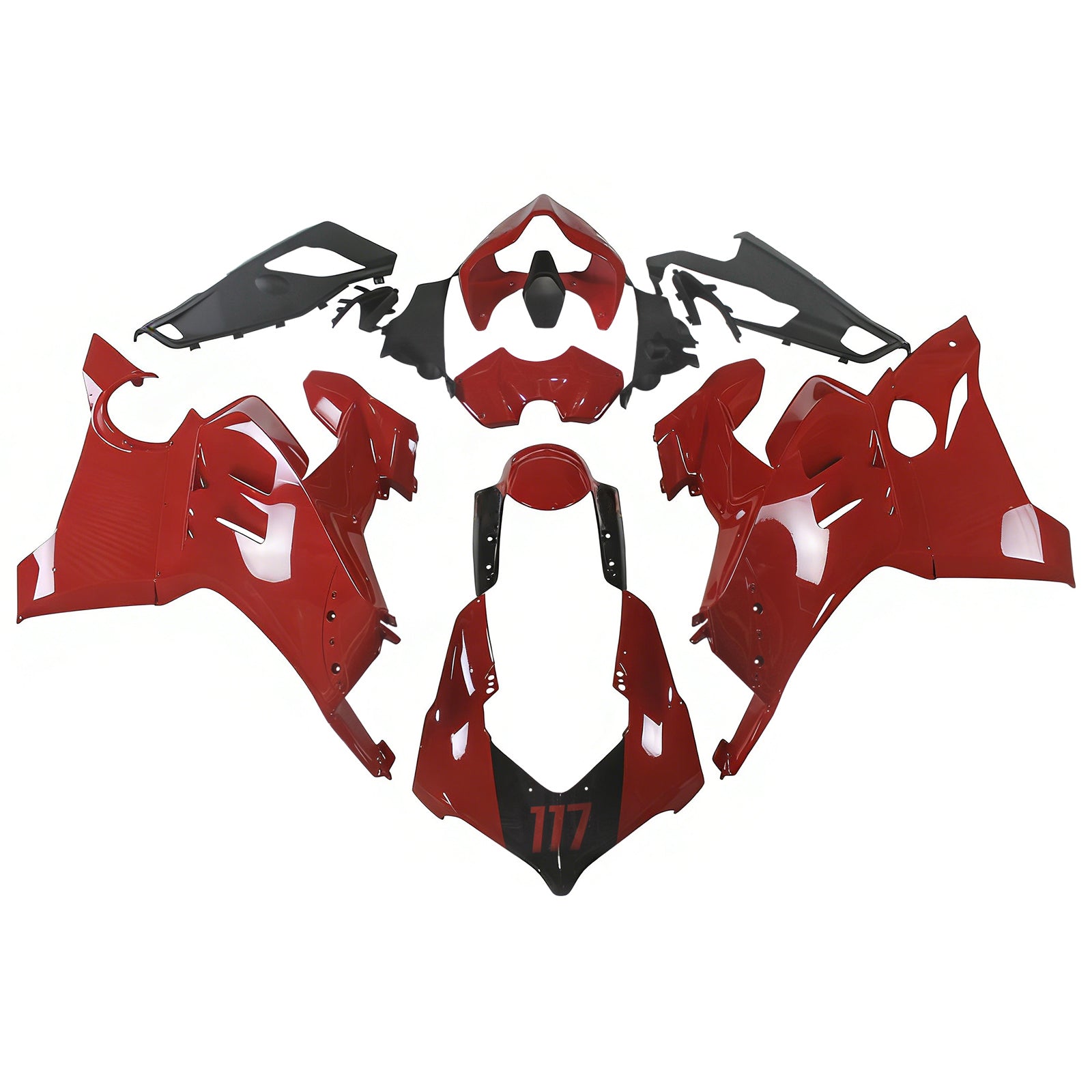 AMOTOPART DUCATI 20-21 PANIGALE V4 V4S RED STYLE2フェアリングキット