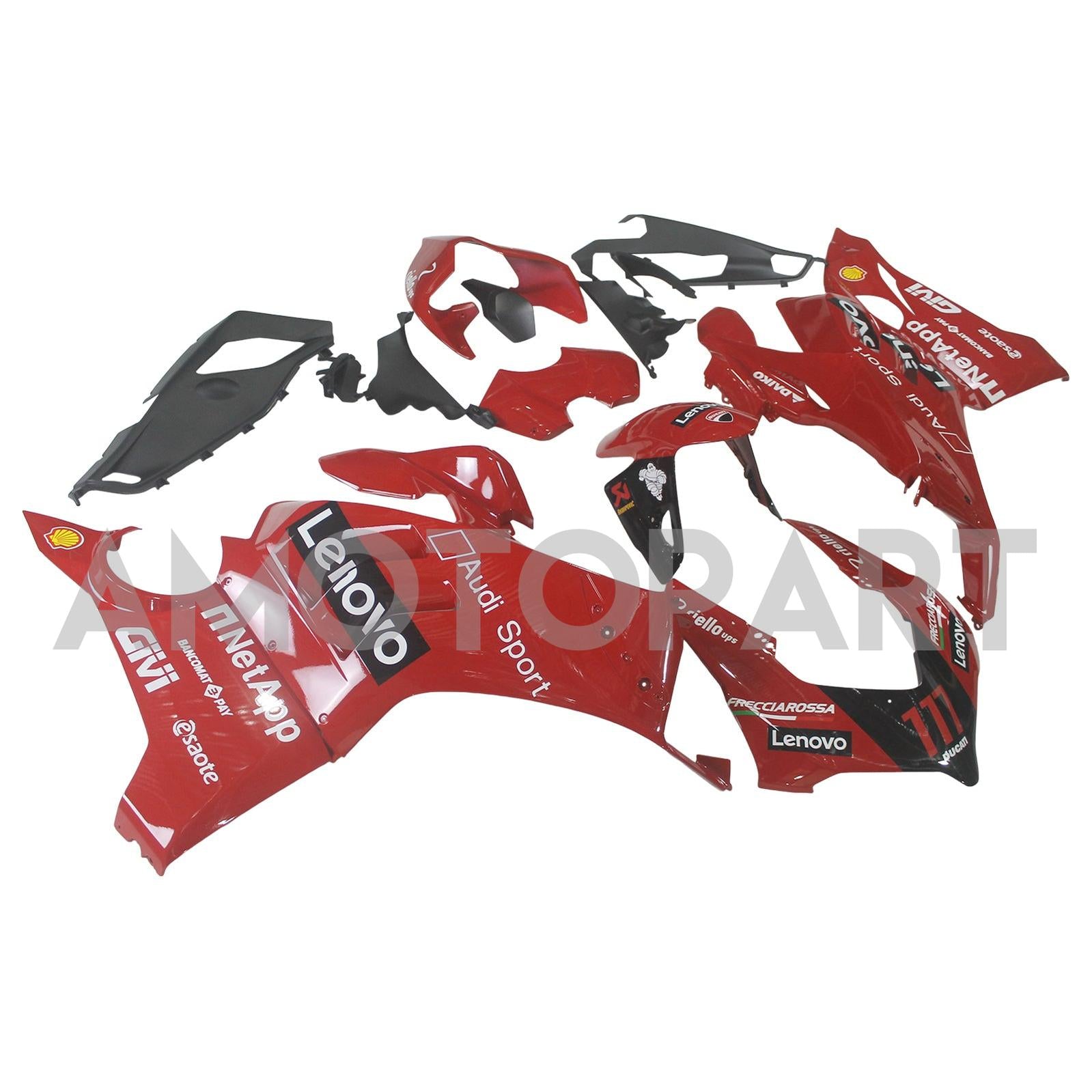 Amotopart Ducati 20-21 Panigale V4 V4S Red Style2 Fairing Kit