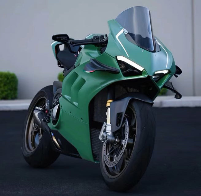 Amotopart Ducati 20–21 Panigale V4 V4S grünes Verkleidungsset