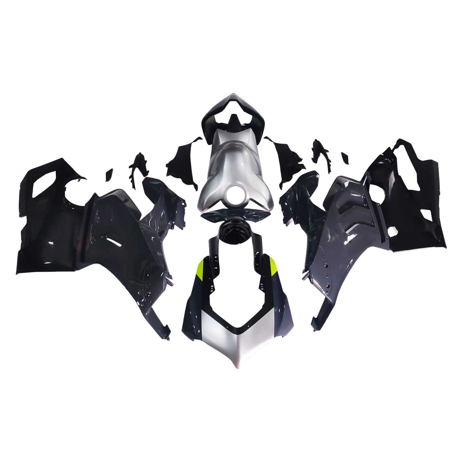 Amotopart Ducati 20-21 Panigale V4 V4S Black Grey Fairing Kit