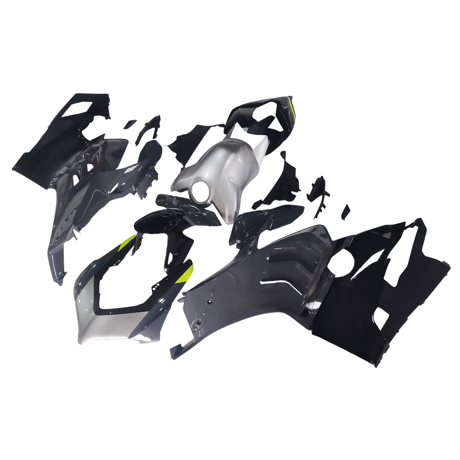 Amotopart Ducati 20-21 Panigale V4 V4S Black Grey Fairing Kit