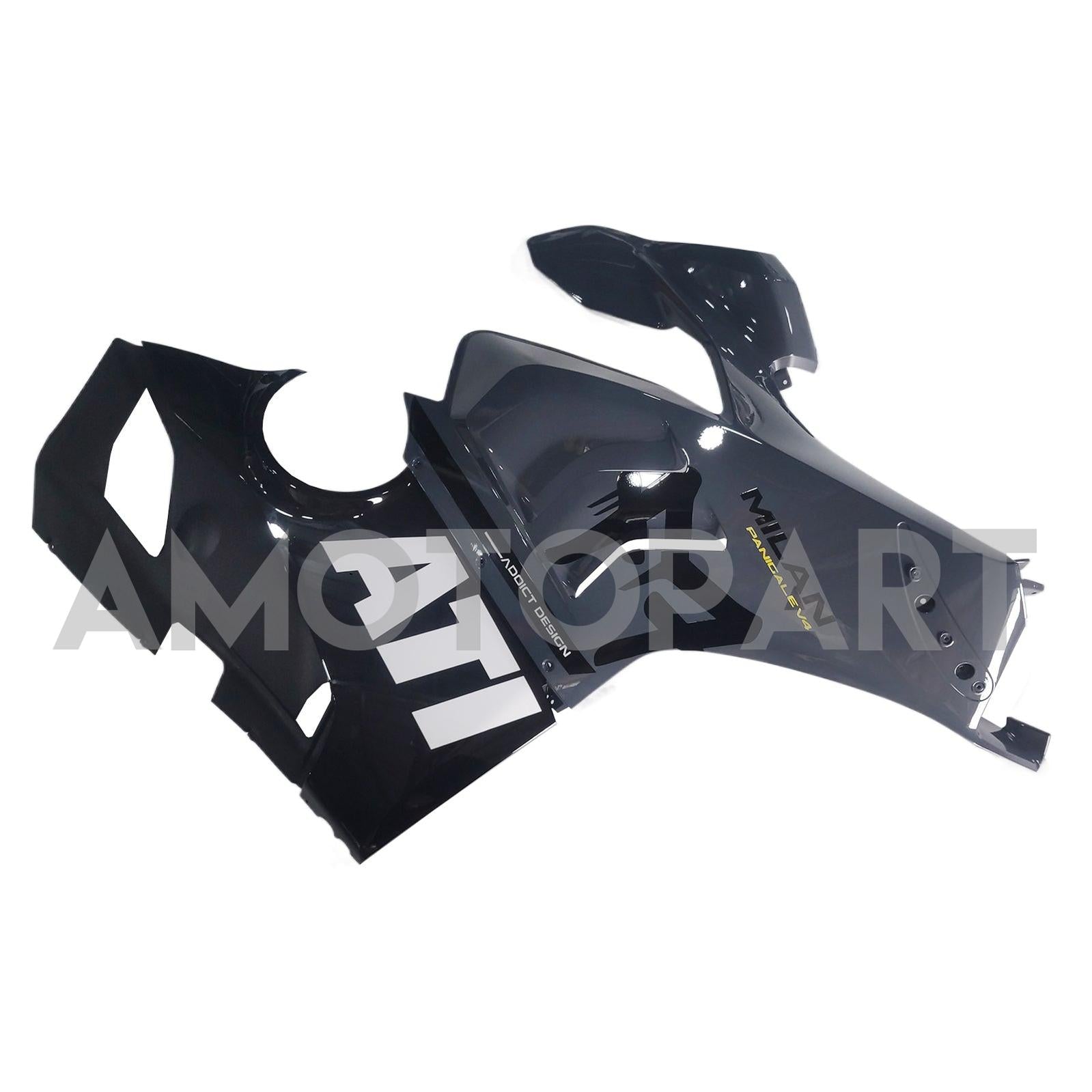 Amotopart Ducati 20-21 Panigale V4 V4S Black Grey Fairing Kit