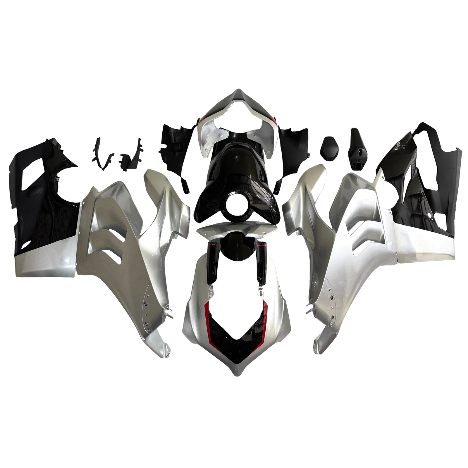 Amotopart Ducati 20-21 Panigale V4 V4S Silver White Fairing Kit