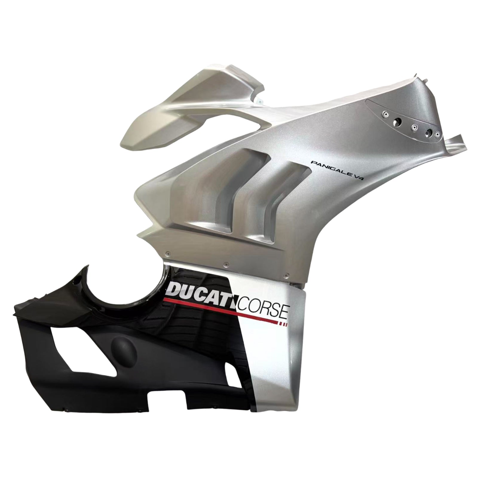 Amotopart Ducati 20-21 Panigale V4 V4S Silver White Fairing Kit