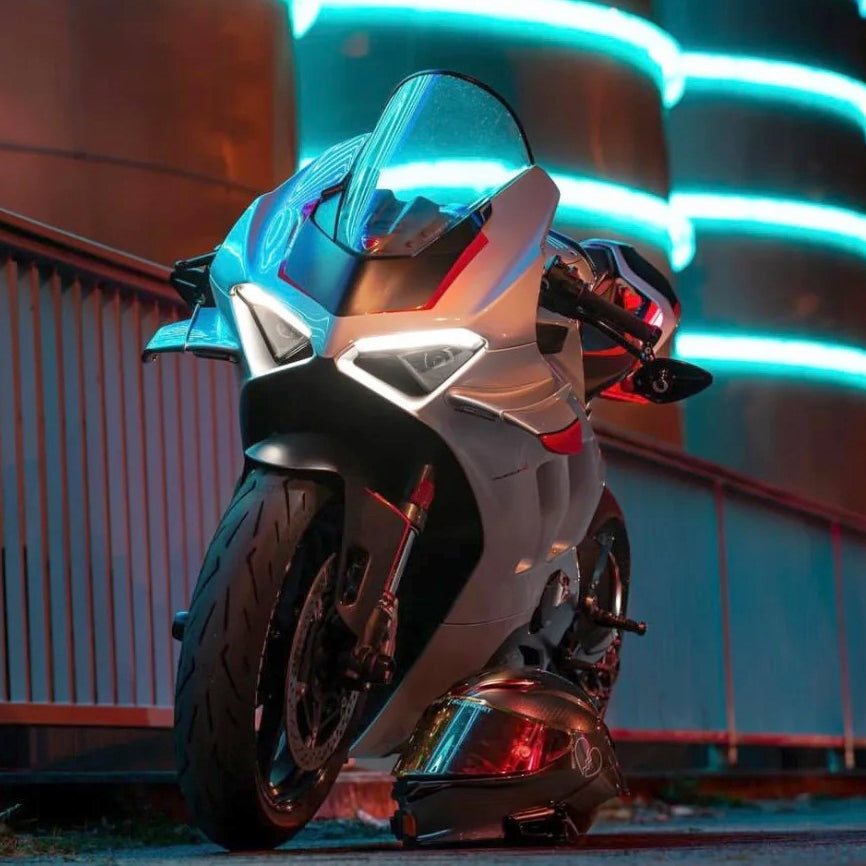 Amotopart Ducati 20-21 Panigale V4 V4S Silver White Fairing Kit