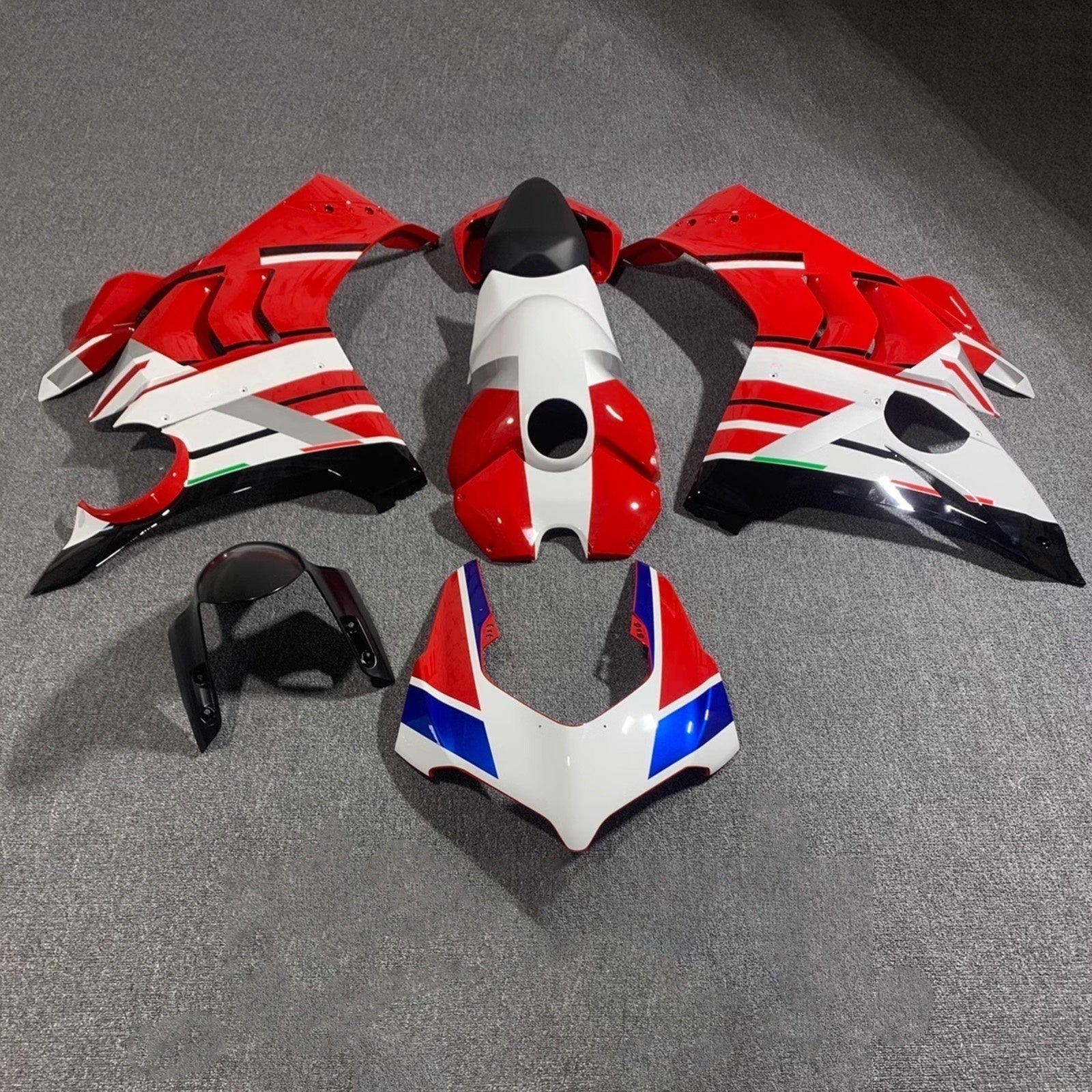 Amotopart Ducati 20-21 Panigale V4 V4S Black White Red Fairing Kit