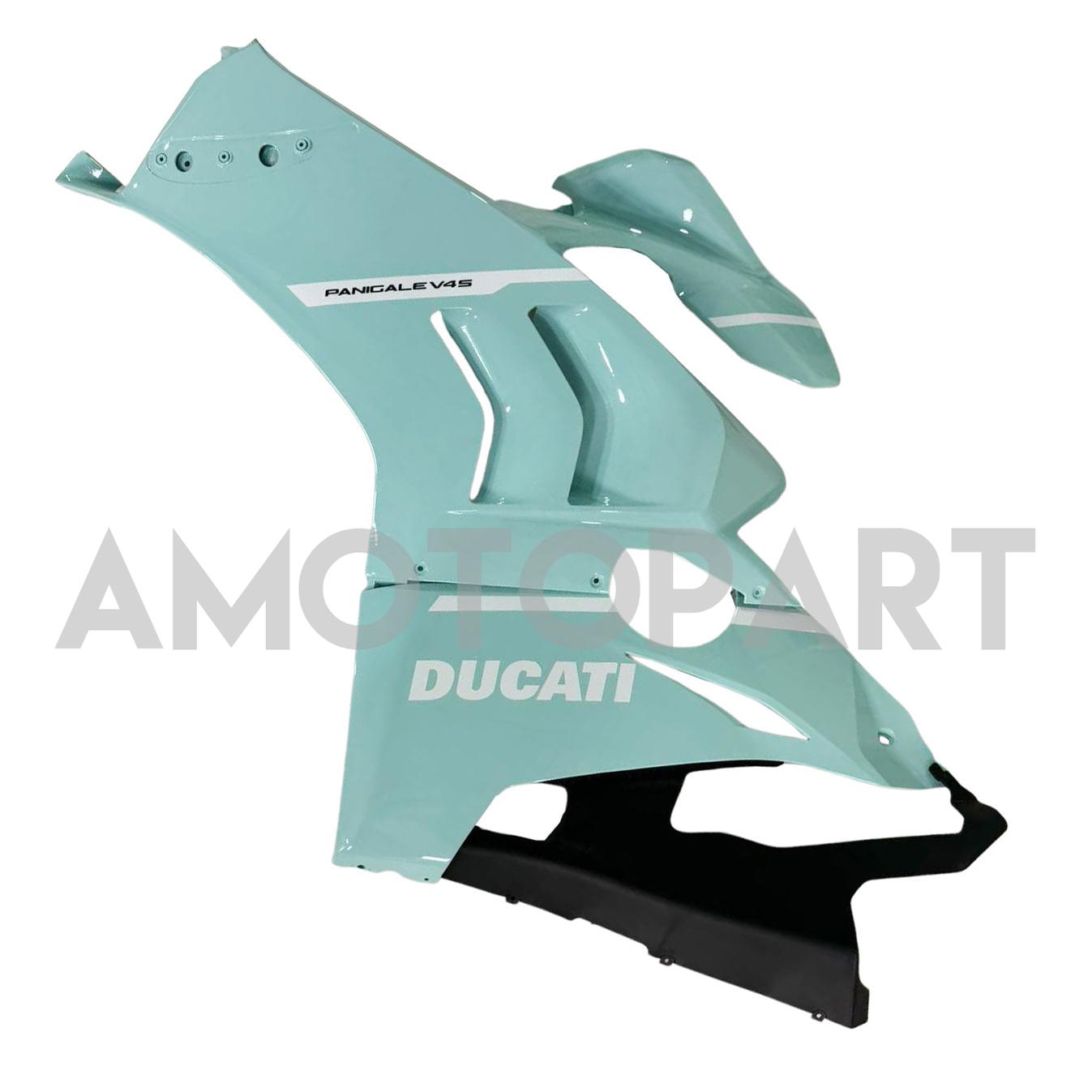 Amotopart Ducati 20-21 Panigale V4 V4S Black Blue Fairing Kit