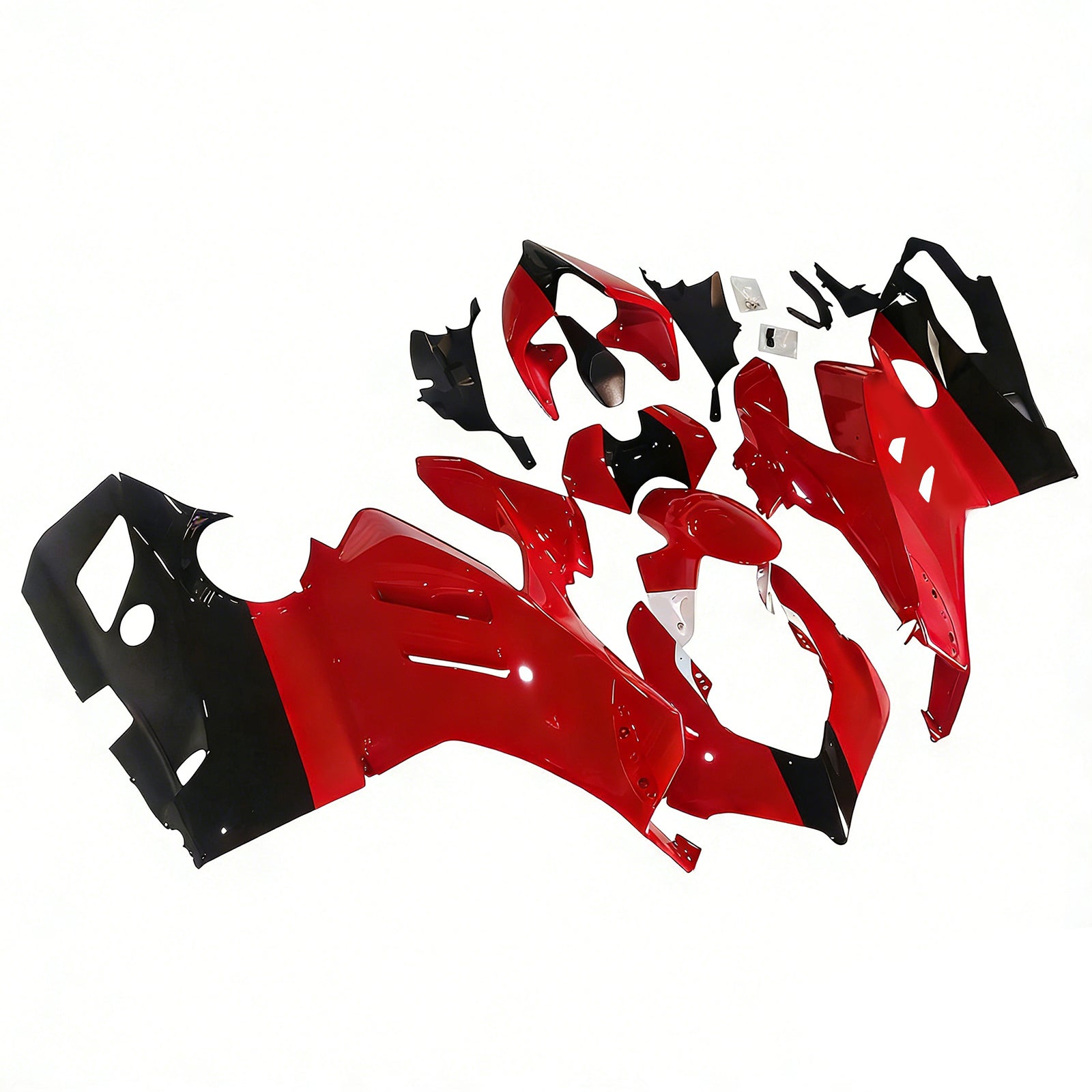 Amotopart Ducati 20-21 Panigale V4 V4S Red Black Fairing Kit
