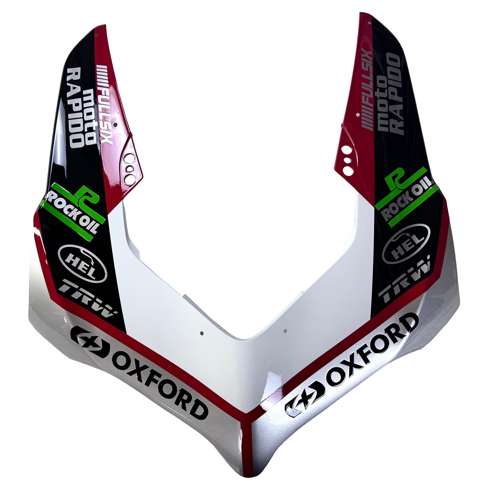 Amotopart Ducati 20-21 V4 V4S Kolfiber Svartgrå Vit fairing Kit