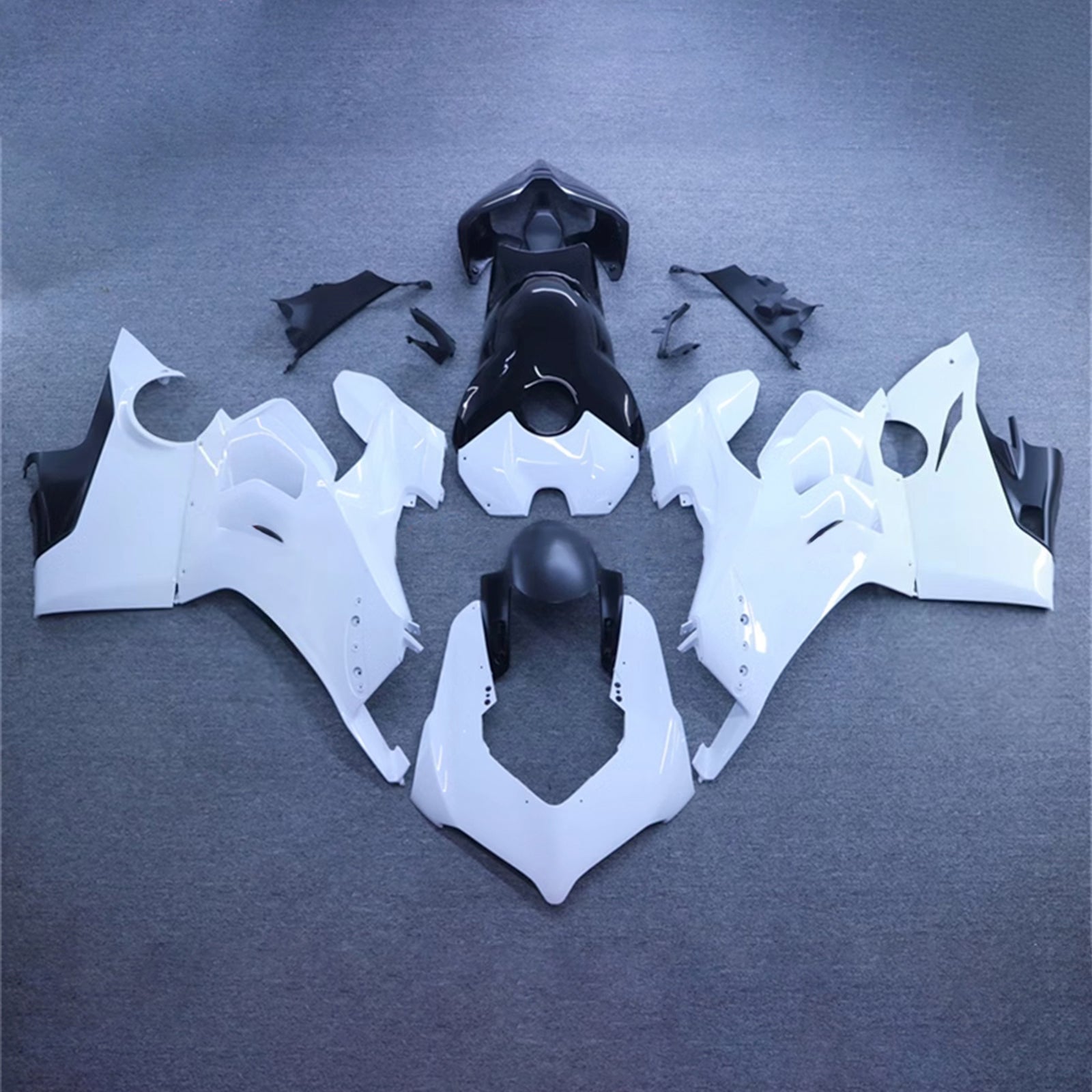 Amotopart Ducati Panigale 20-21 V4 V4S Black White Fairing Kit