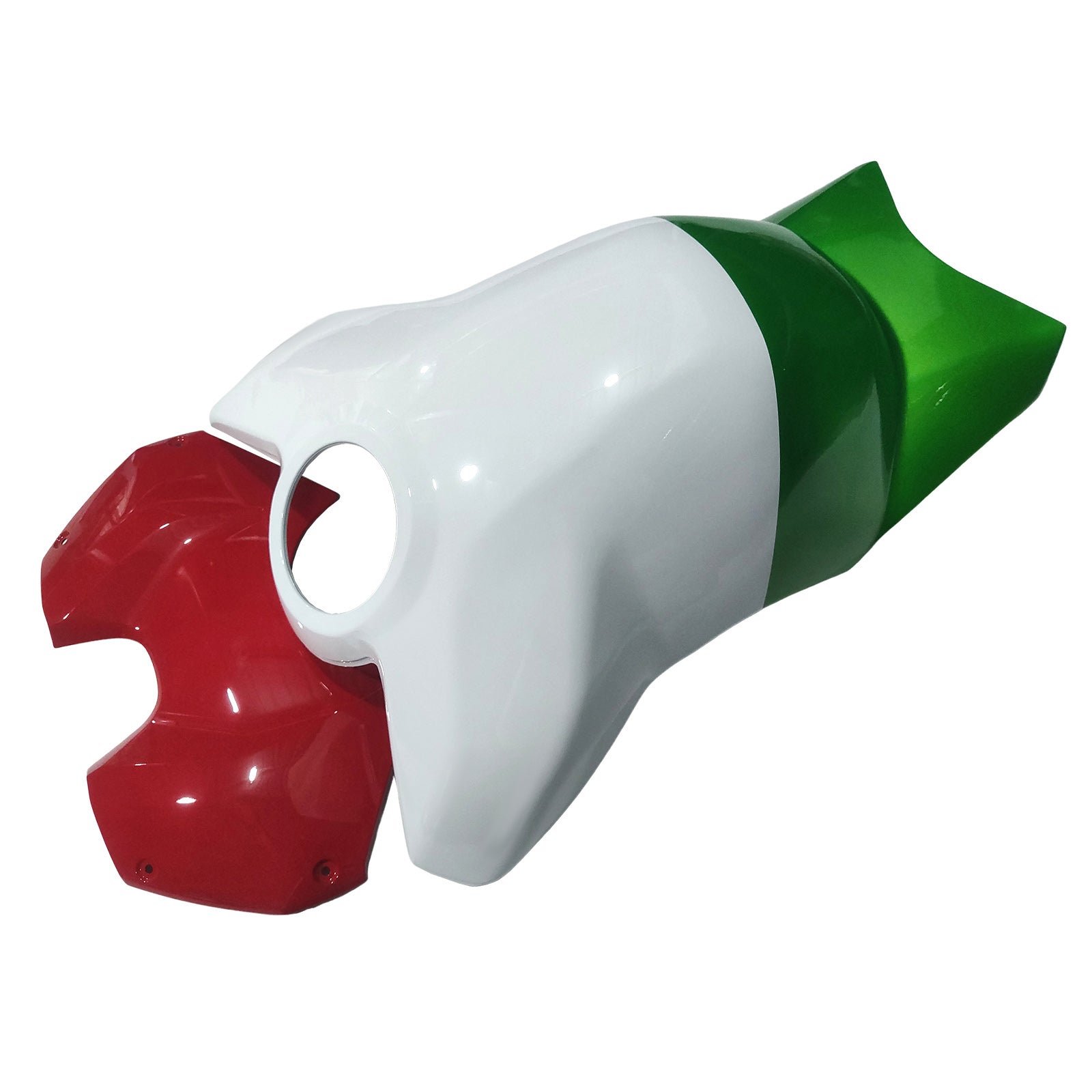 Amotopart Ducati 20-21 Panigale V4 V4S White Red & Green Fairing Kit