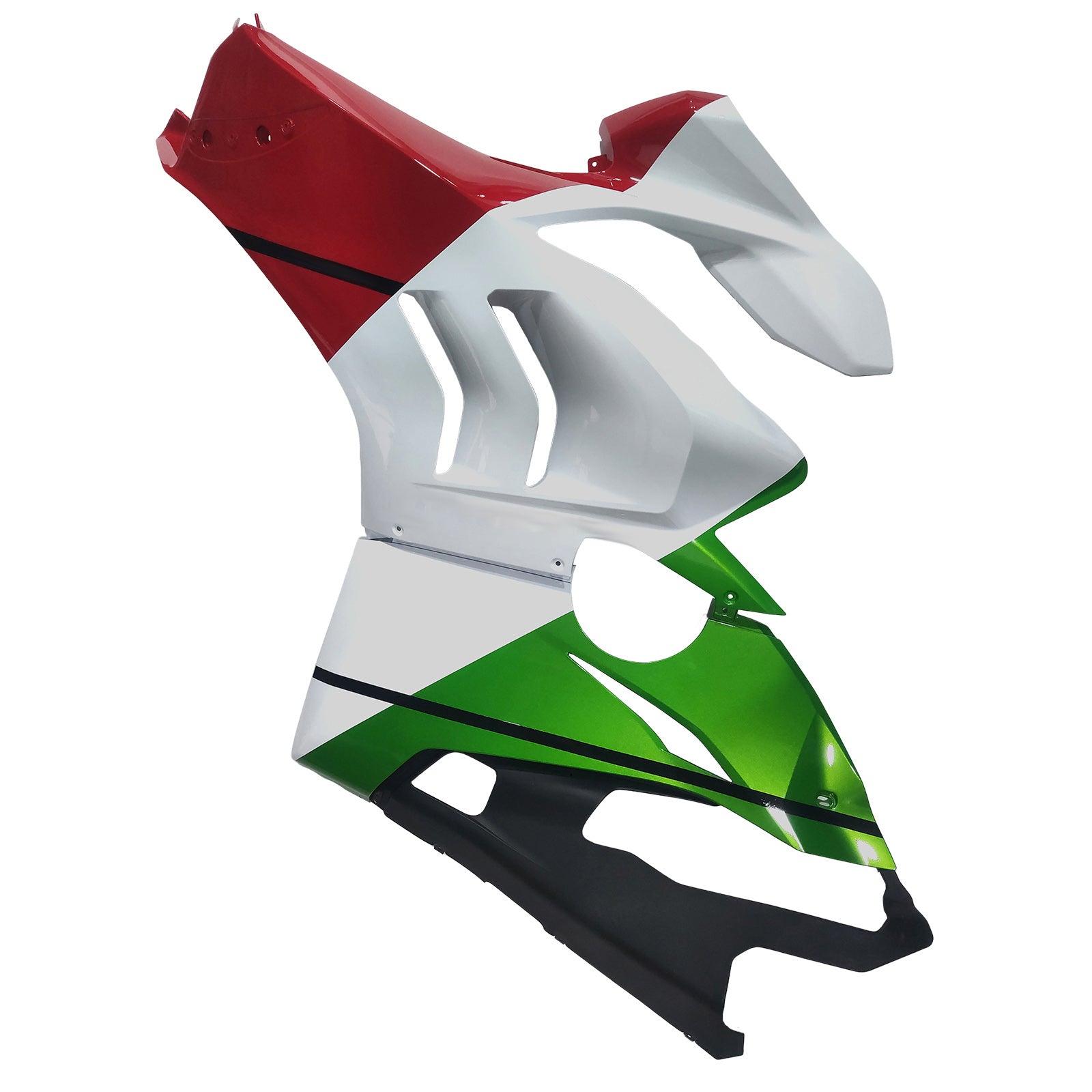 Amotopart Ducati 20-21 Panigale V4 V4S White Red & Green Fairing Kit
