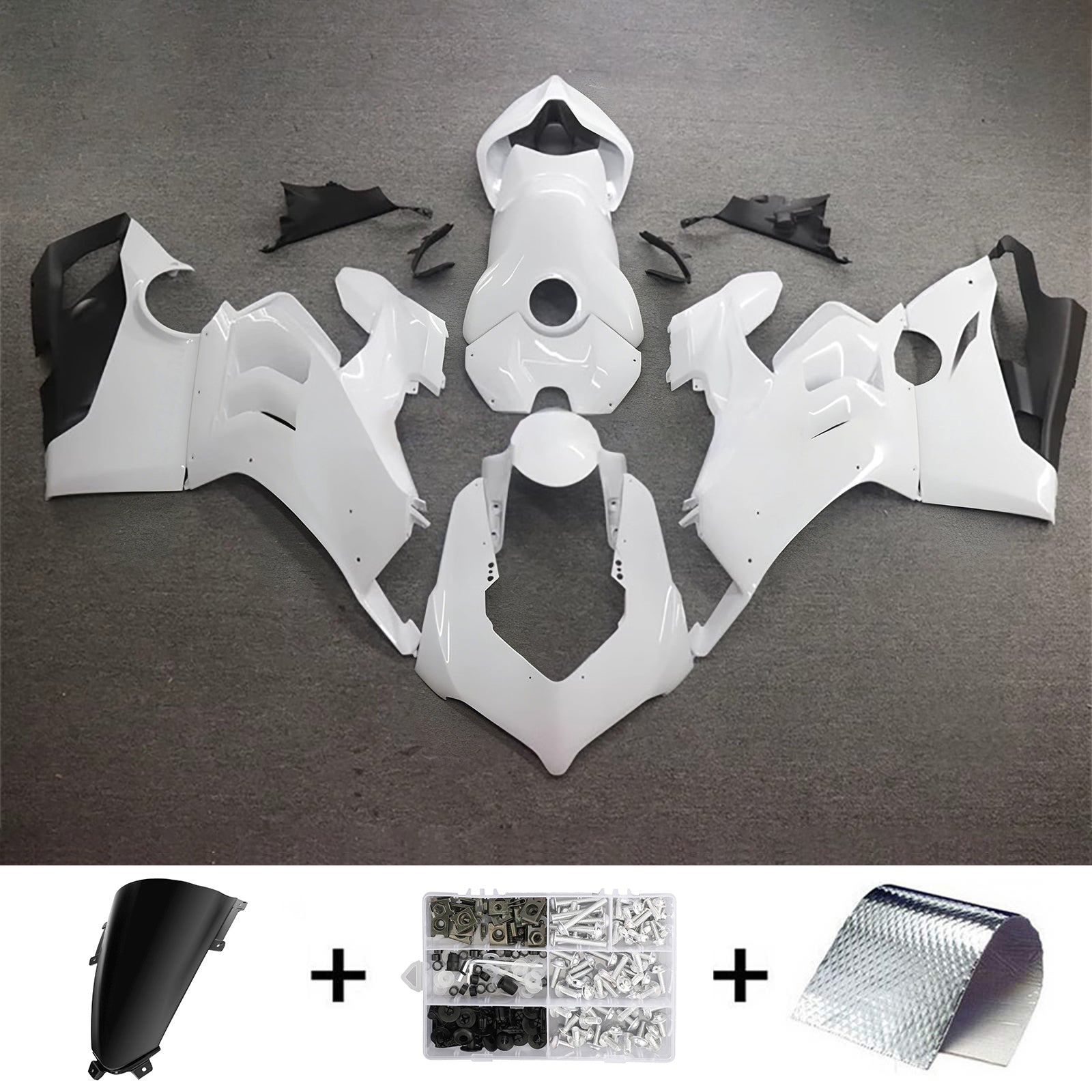 AMOTOPART DUCATI 20-21 V4 V4S光沢のある白い黒いフェアリングキット