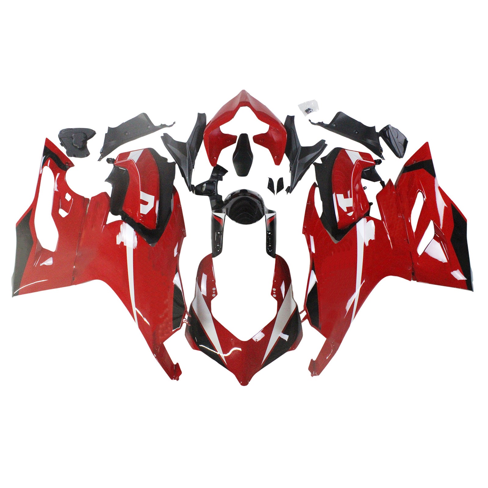 Amotopart 2020–2024 Ducati Panigale V2 Verkleidungsset, Rot mit weißem Logo