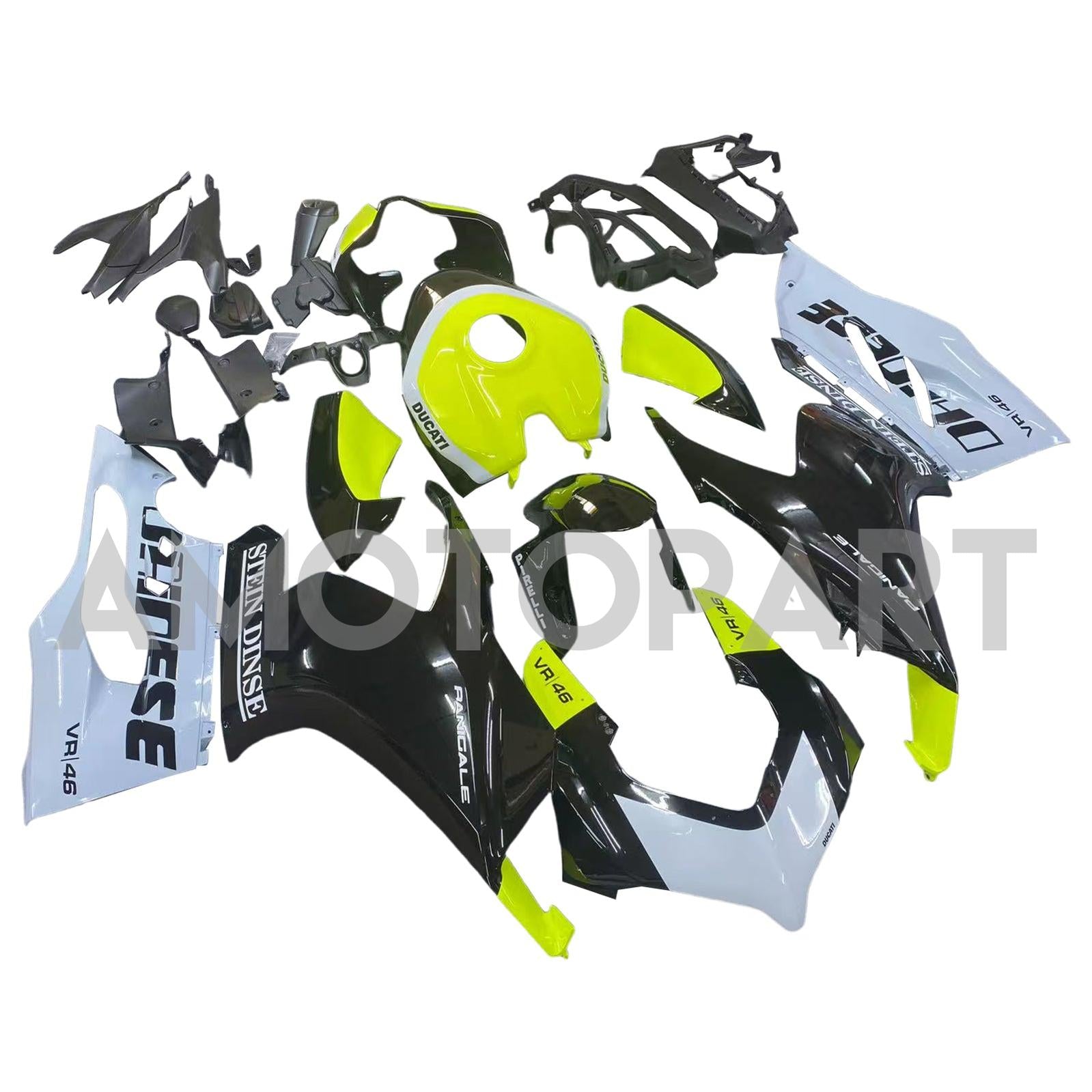 Amotopart 2020-2024 Ducati V2 Glanset Black Grey Green Fairing Kit