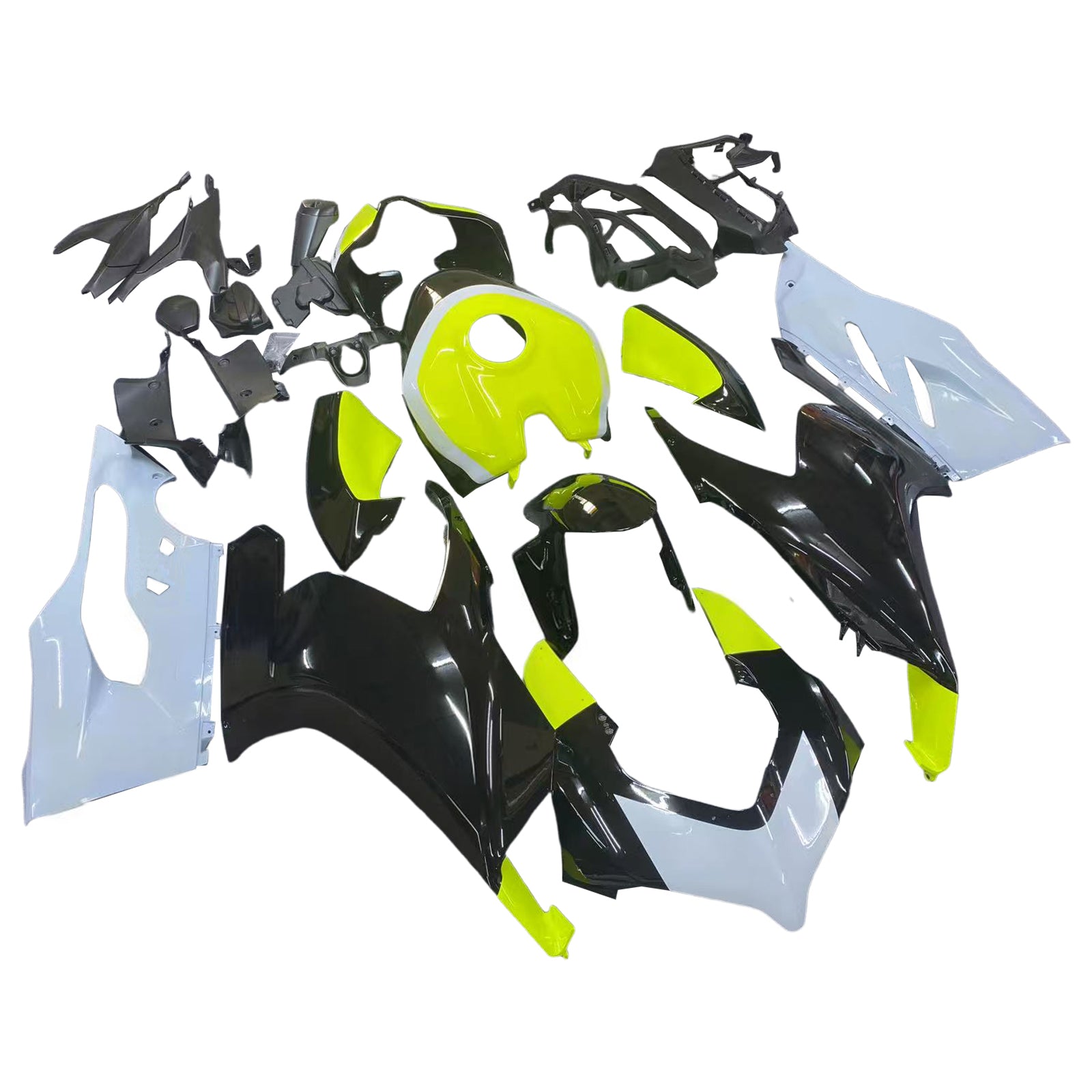 Amotopart 2020-2024 Ducati V2 Glossy Black Gray Green Fairing Kit