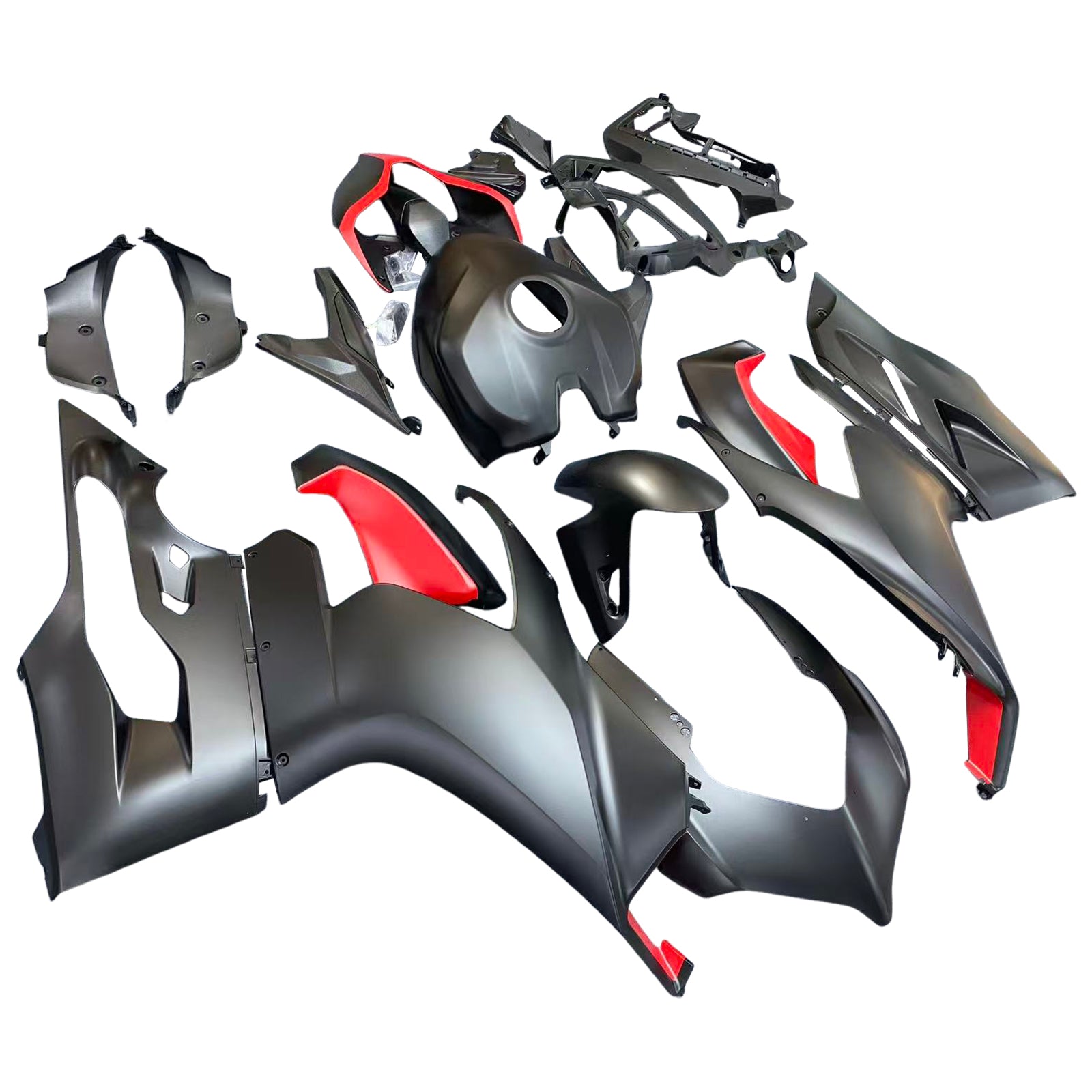 Amotopart 2020-2024 Ducati V2 Matte Black Fairing Kit