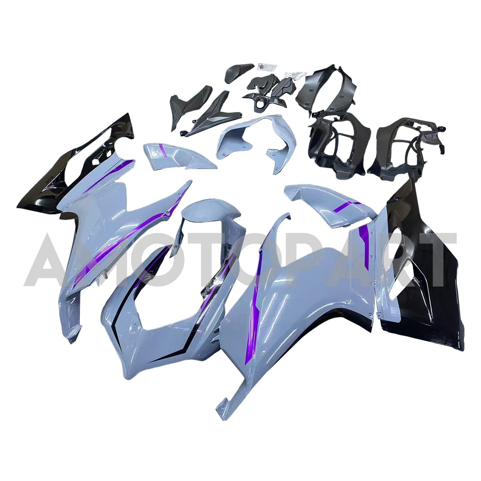 Amotopart 2020-2024 Ducati V2 Glossy Grey Black Dehnung Kit