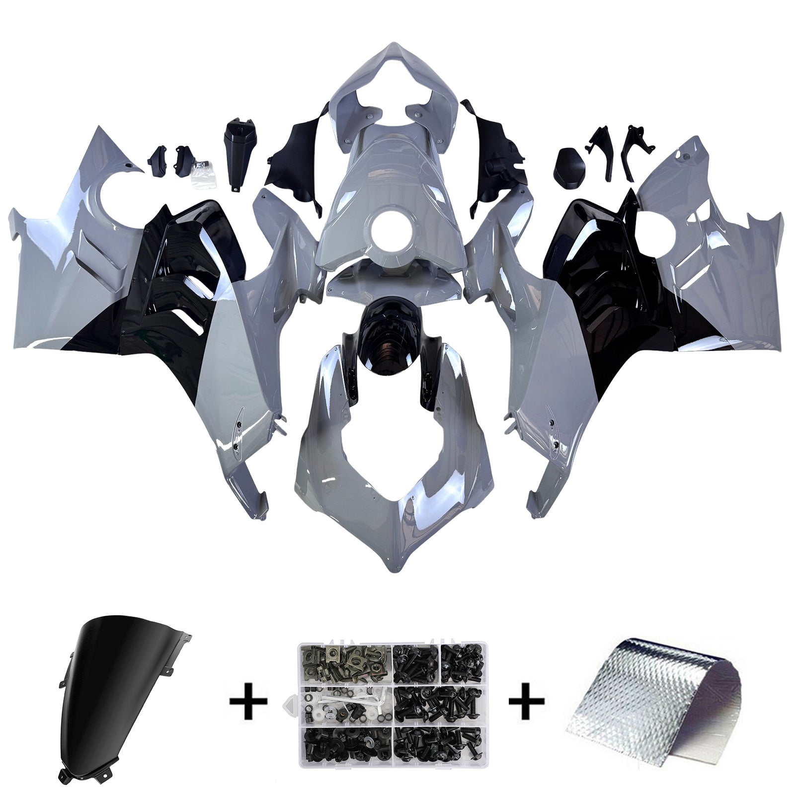 Amotopart Ducati 22-24 Panigale V4 V4S Black Light Gray Beurskit