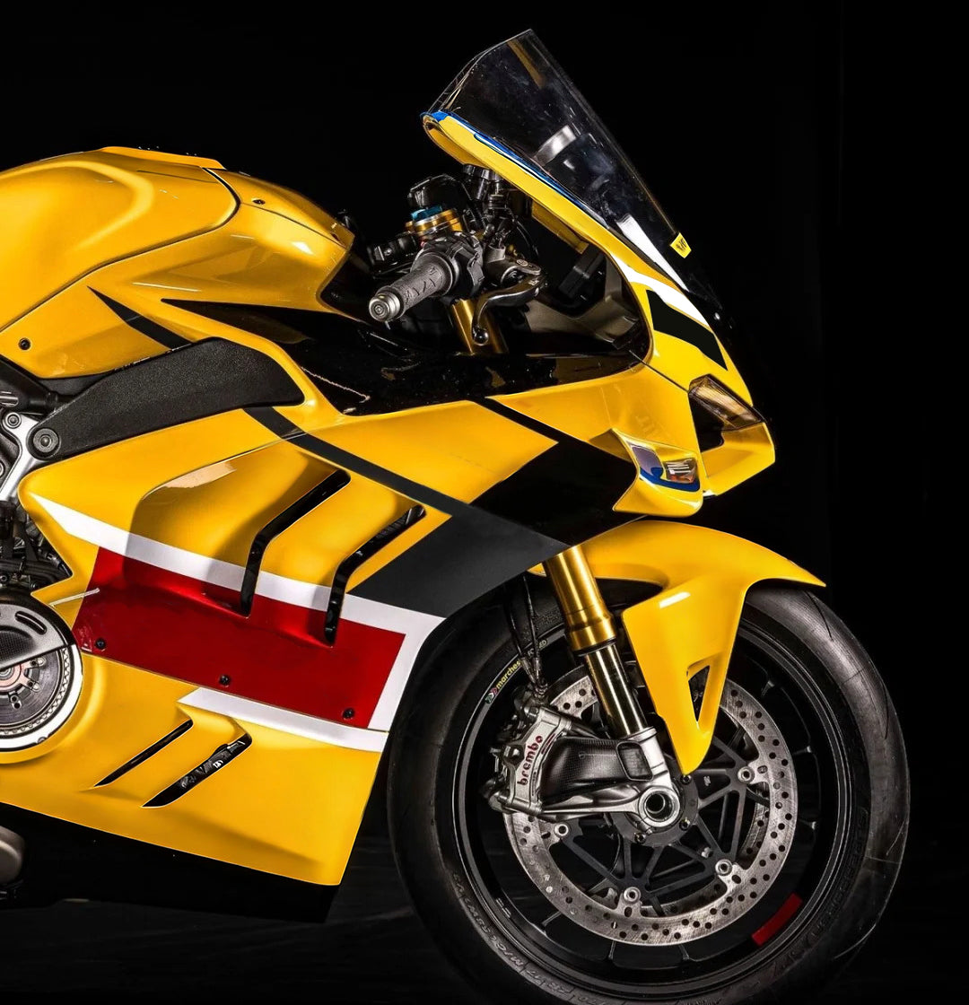 Amotopart Ducati 22-24 Panigale V4 V4S Black Yellow Red Fairing Kit