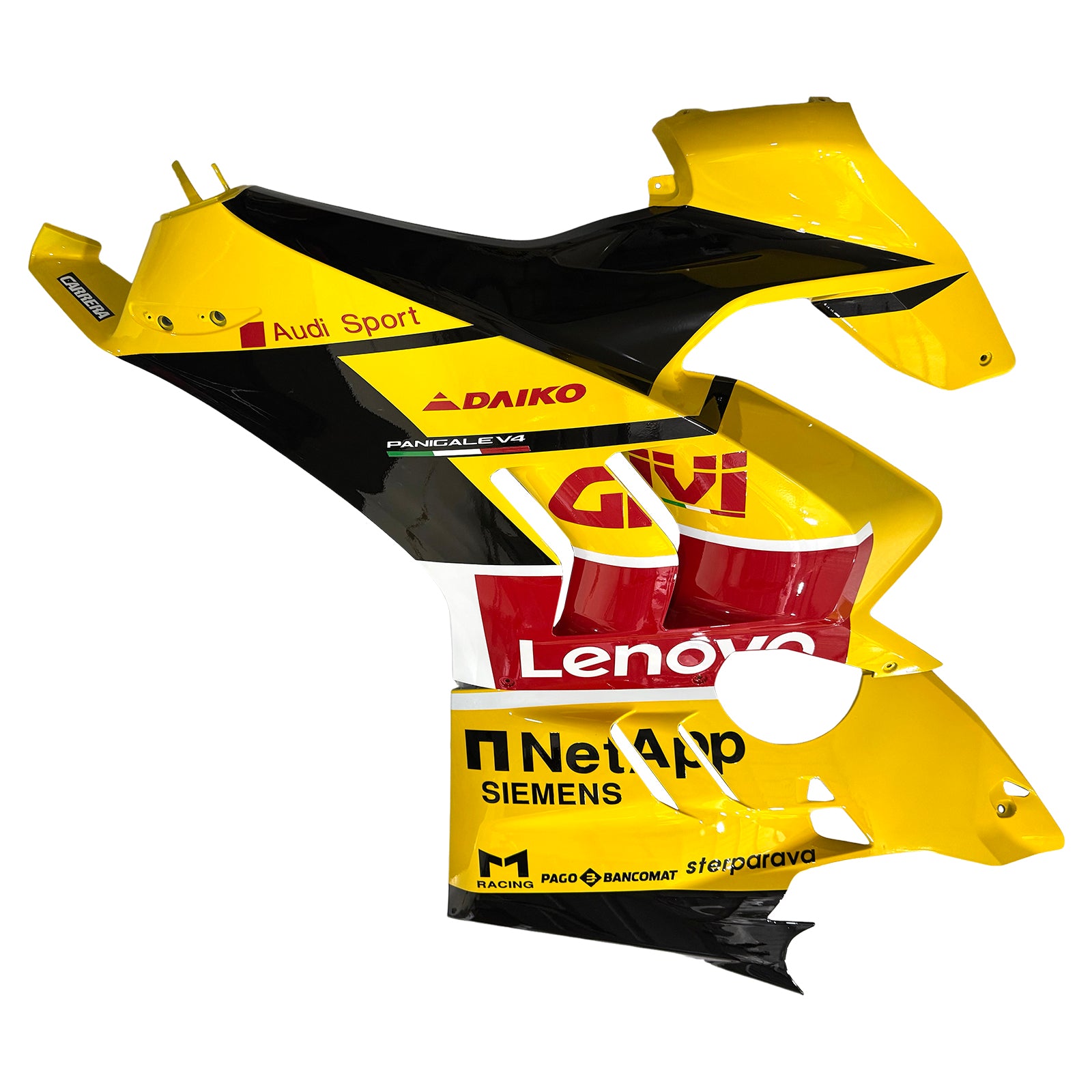 Amotopart Ducati 22-24 V4 V4S Glossy Yellow Black Fairing Kit