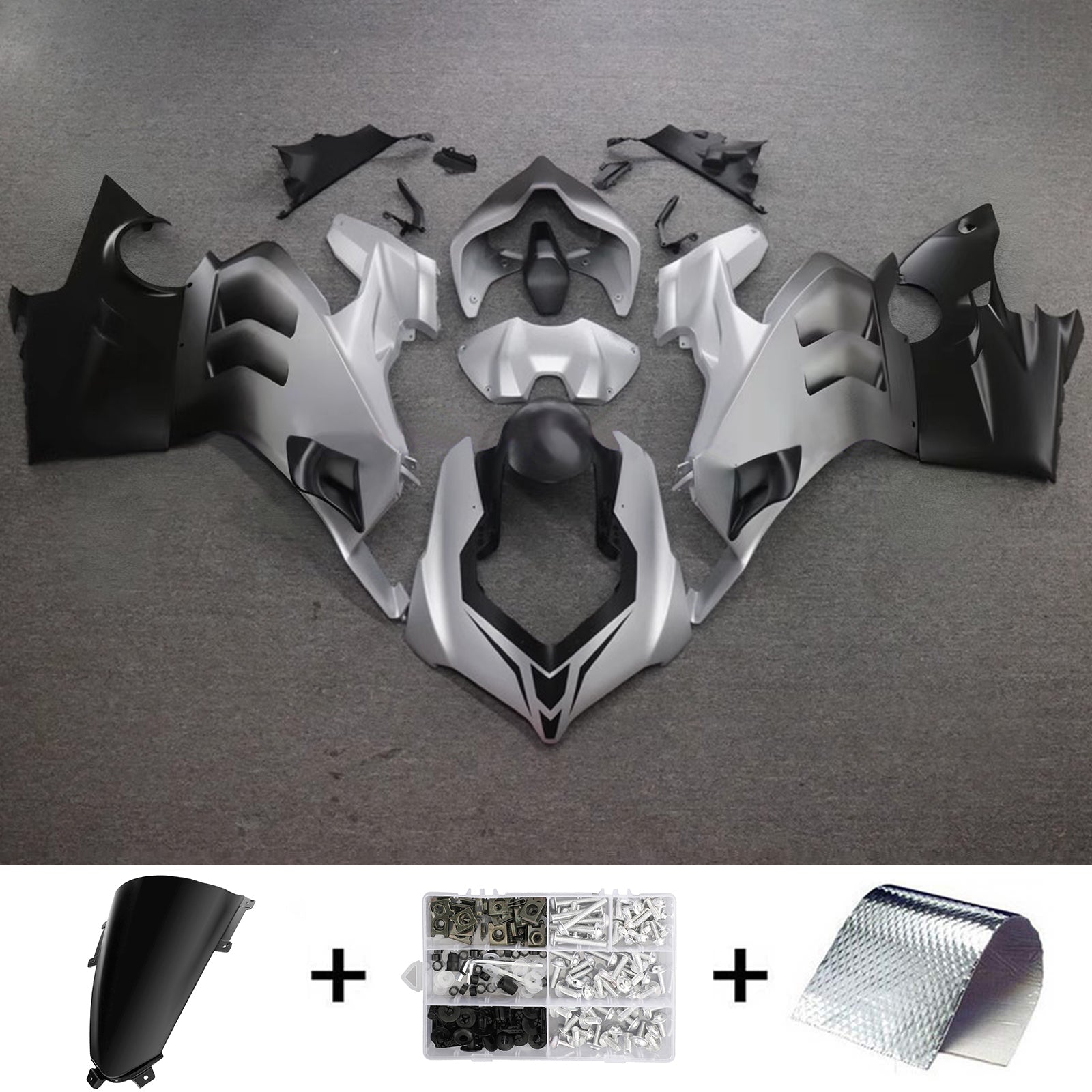 Amotopart Ducati 22-24 V4 V4S Gray Black Fairing Kit